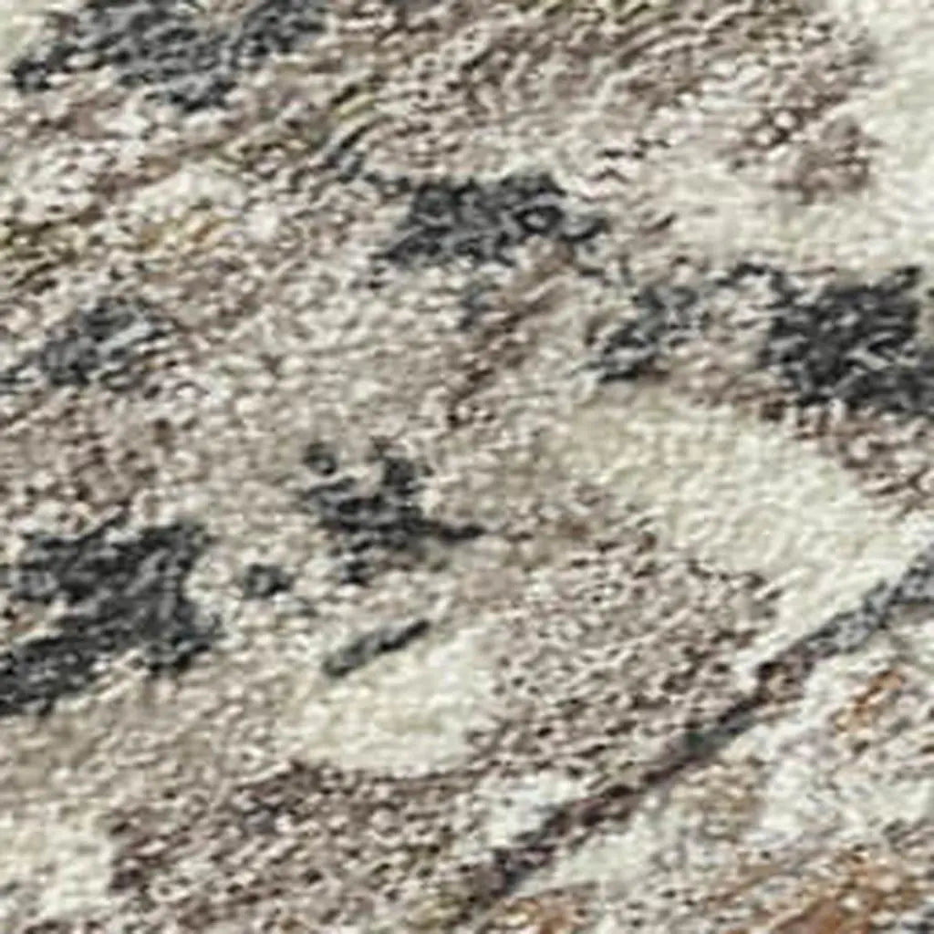 10' X 14' Taupe And Beige Abstract Washable Indoor Outdoor Area Rug Homeroots Outdoor