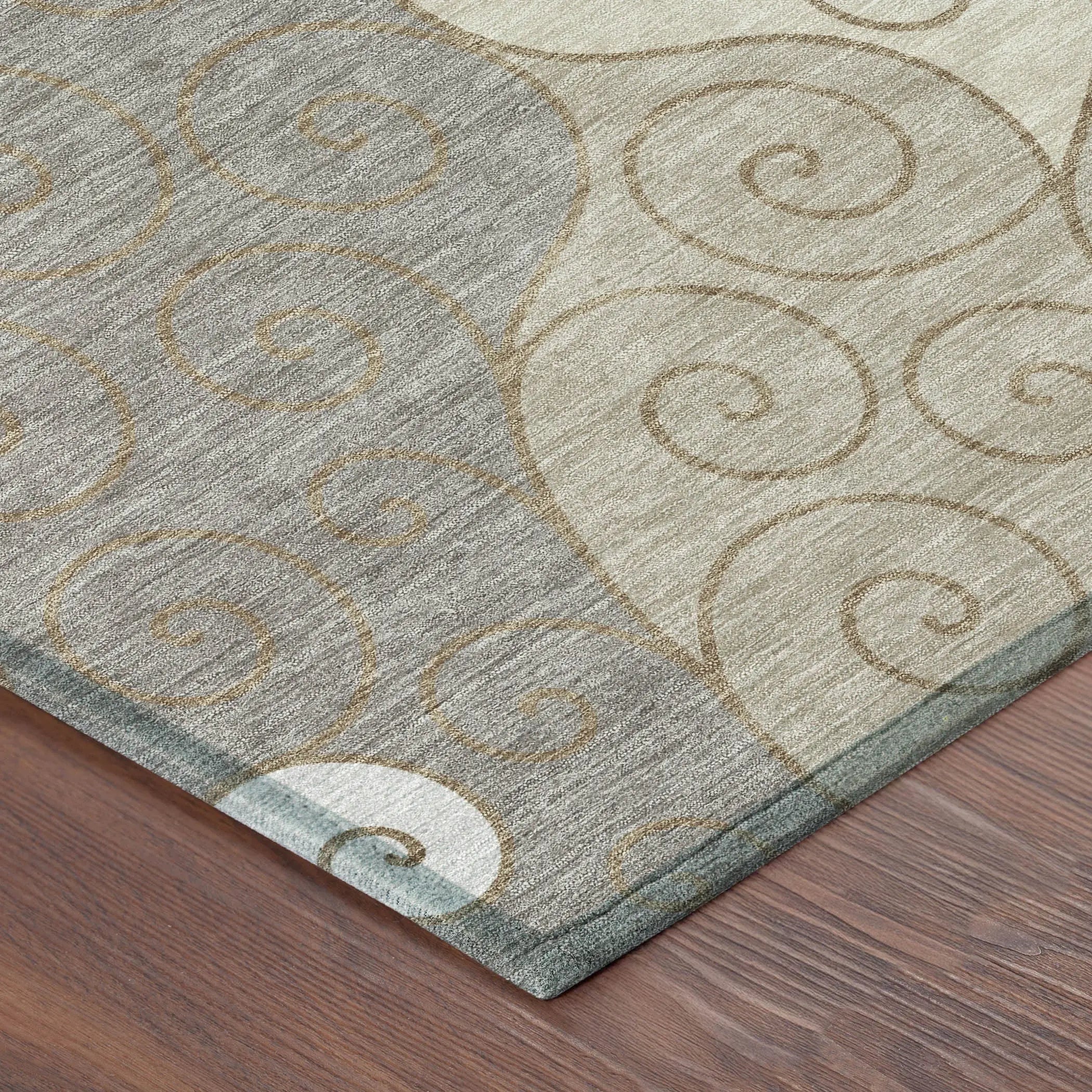 10' X 14' Taupe And Beige Abstract Washable Indoor Outdoor Area Rug Homeroots Outdoor