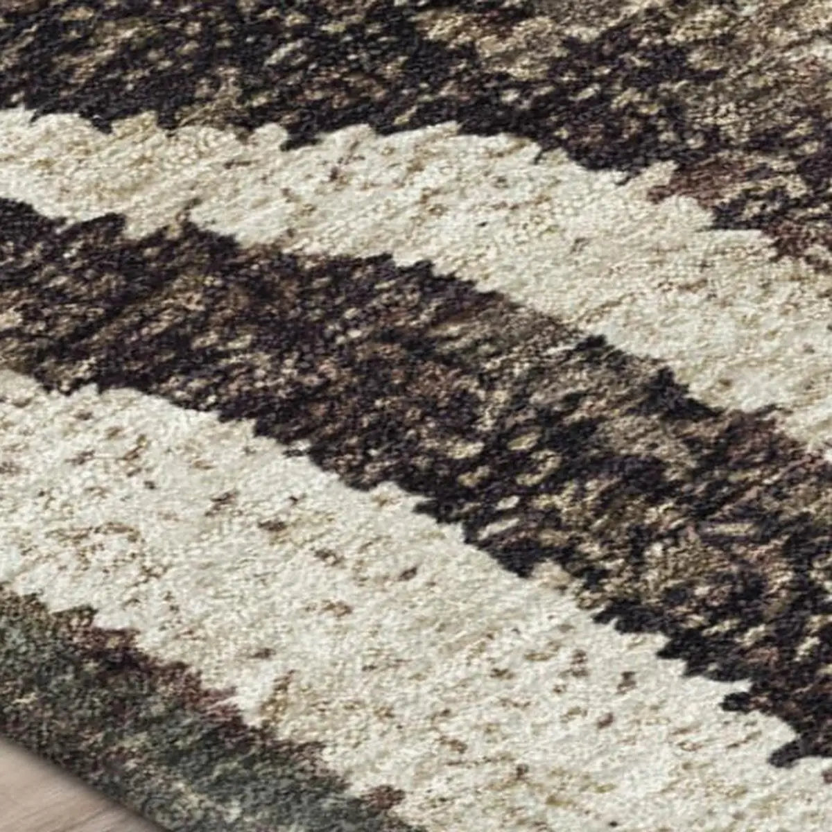 10' X 14' Taupe And Brown Abstract Washable Indoor Outdoor Area Rug Homeroots Outdoor