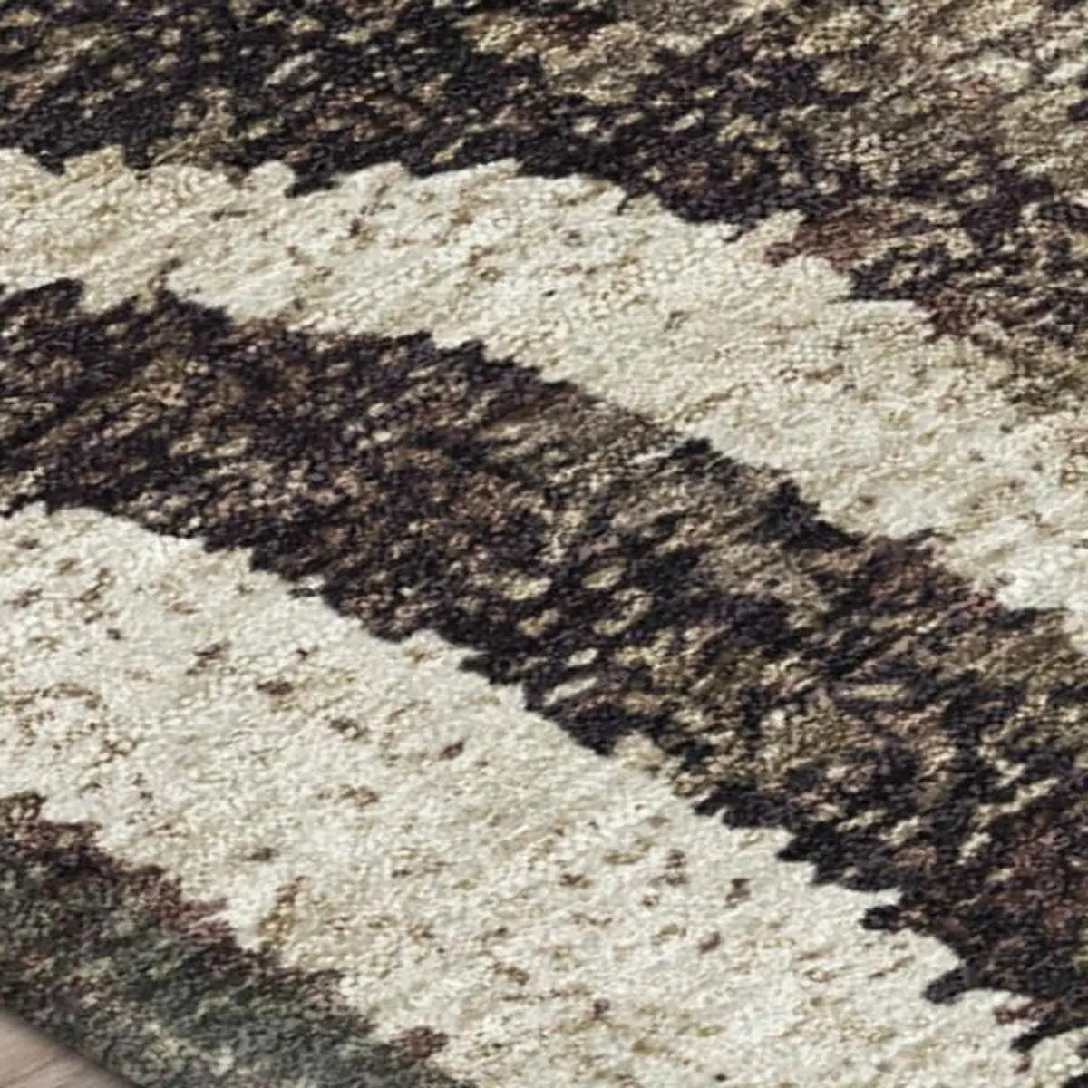 10' X 14' Taupe And Brown Abstract Washable Indoor Outdoor Area Rug Homeroots Outdoor