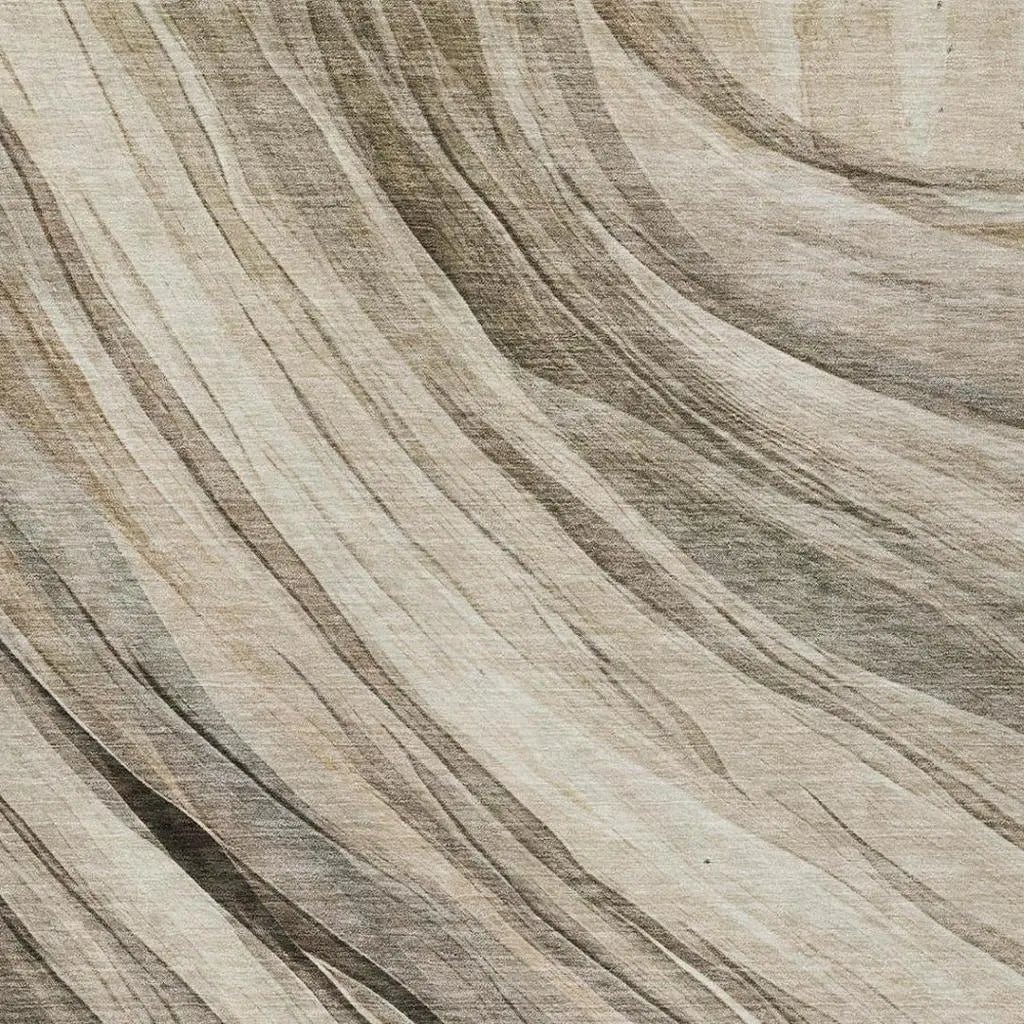 10' X 14' Taupe And Brown Abstract Washable Indoor Outdoor Area Rug Homeroots Outdoor