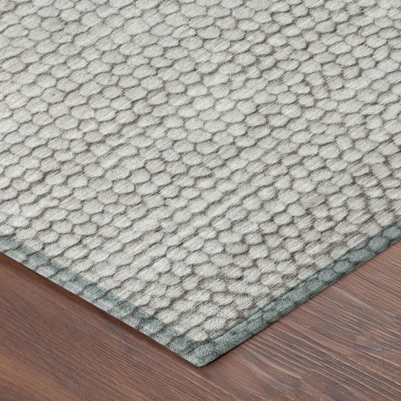 10' X 14' Taupe And Brown Striped Washable Indoor Outdoor Area Rug Homeroots Outdoor