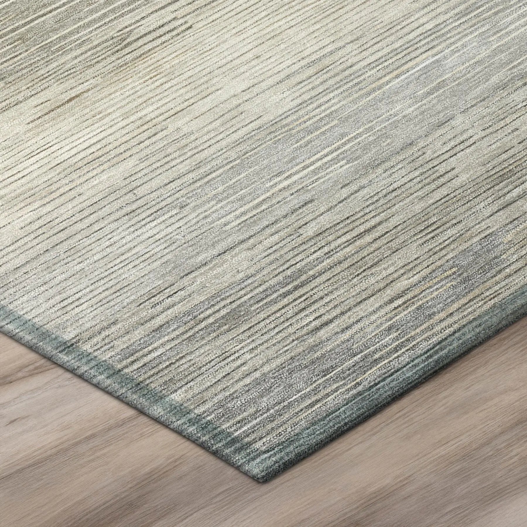 10' X 14' Taupe And Brown Striped Washable Indoor Outdoor Area Rug Homeroots Outdoor