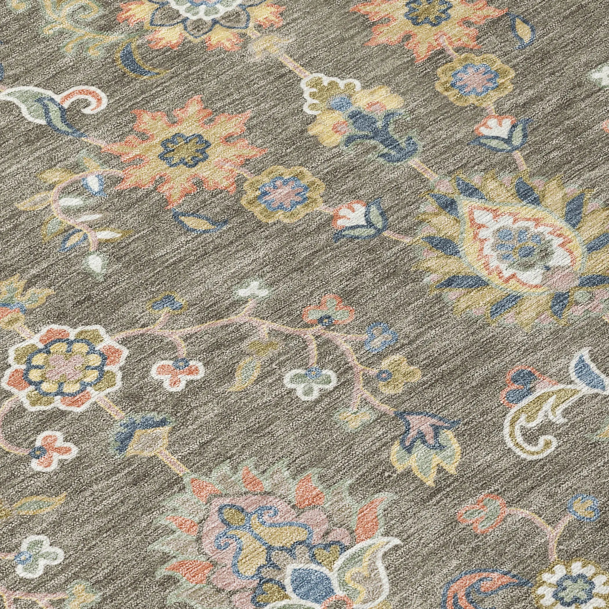 10' X 14' Taupe And Denim Blue Abstract Washable Indoor Outdoor Area Rug Homeroots Outdoor
