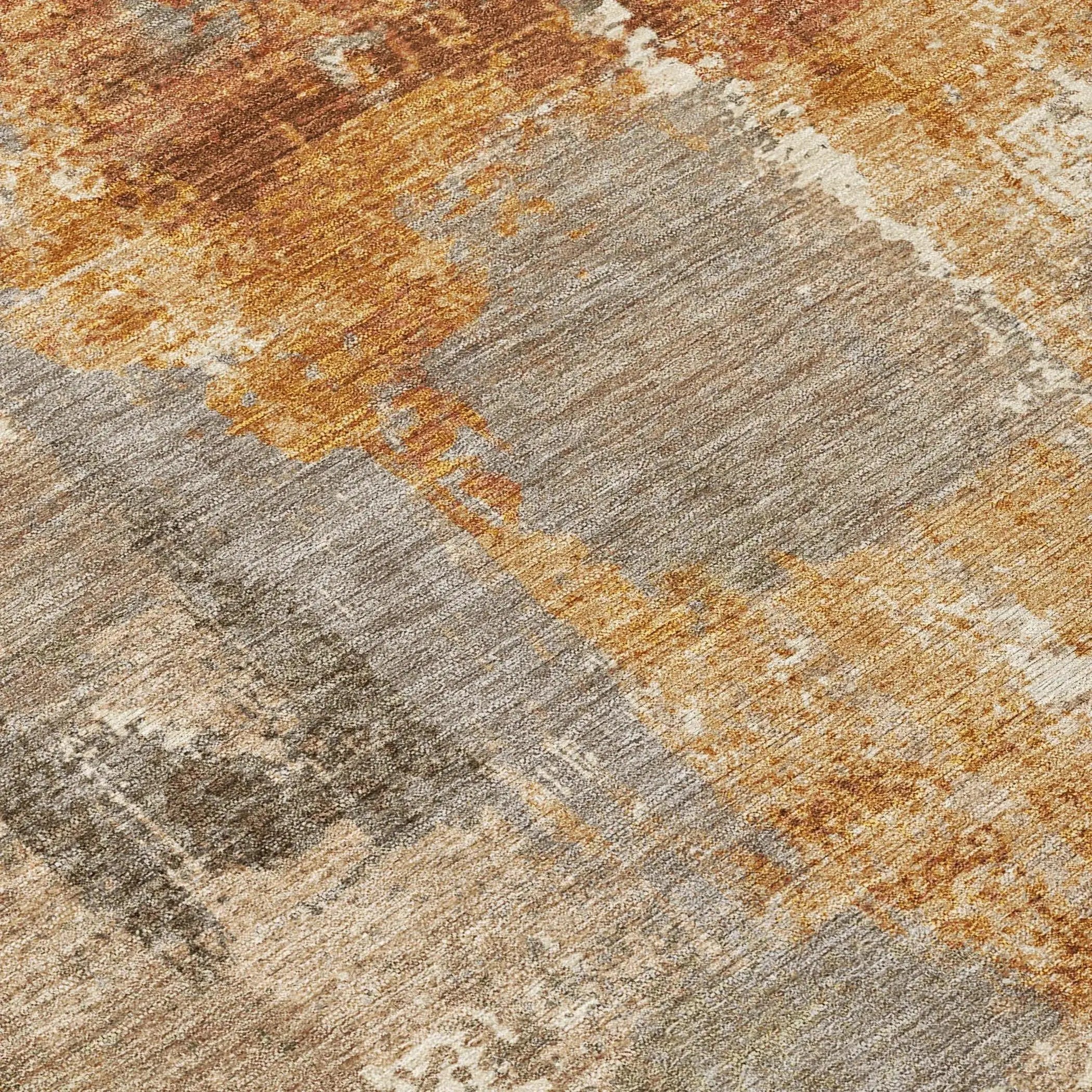 10' X 14' Taupe And Gray Abstract Washable Indoor Outdoor Area Rug Homeroots Outdoor