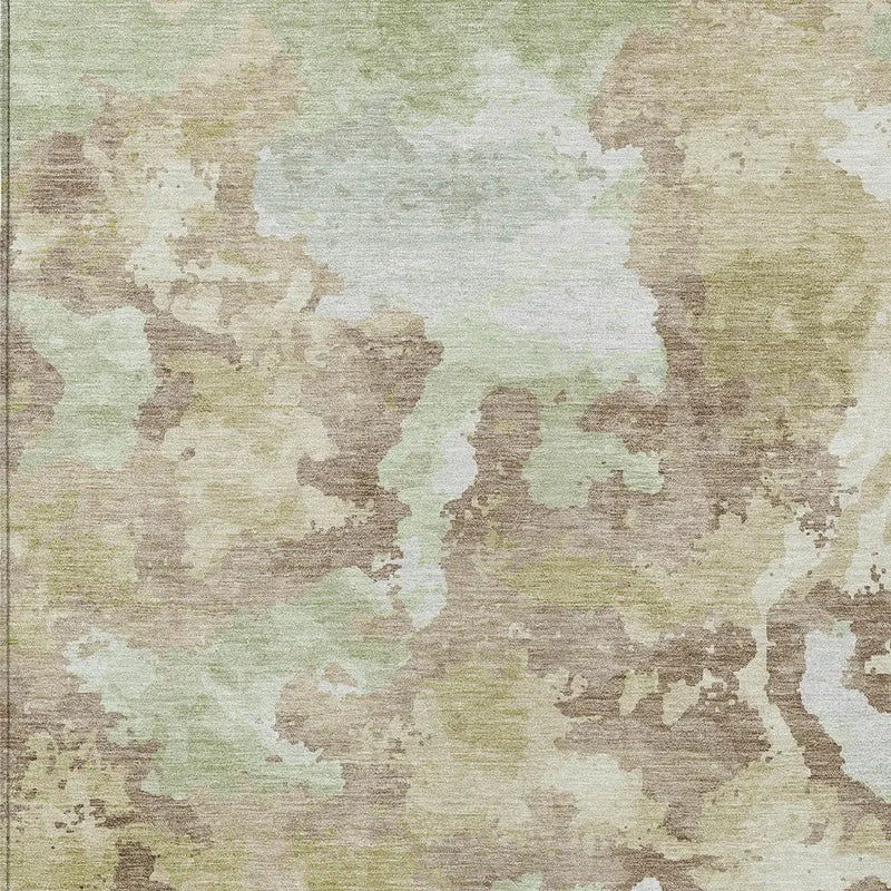 10' X 14' Taupe And Ivory Abstract Washable Indoor Outdoor Area Rug - GreatEagleInc