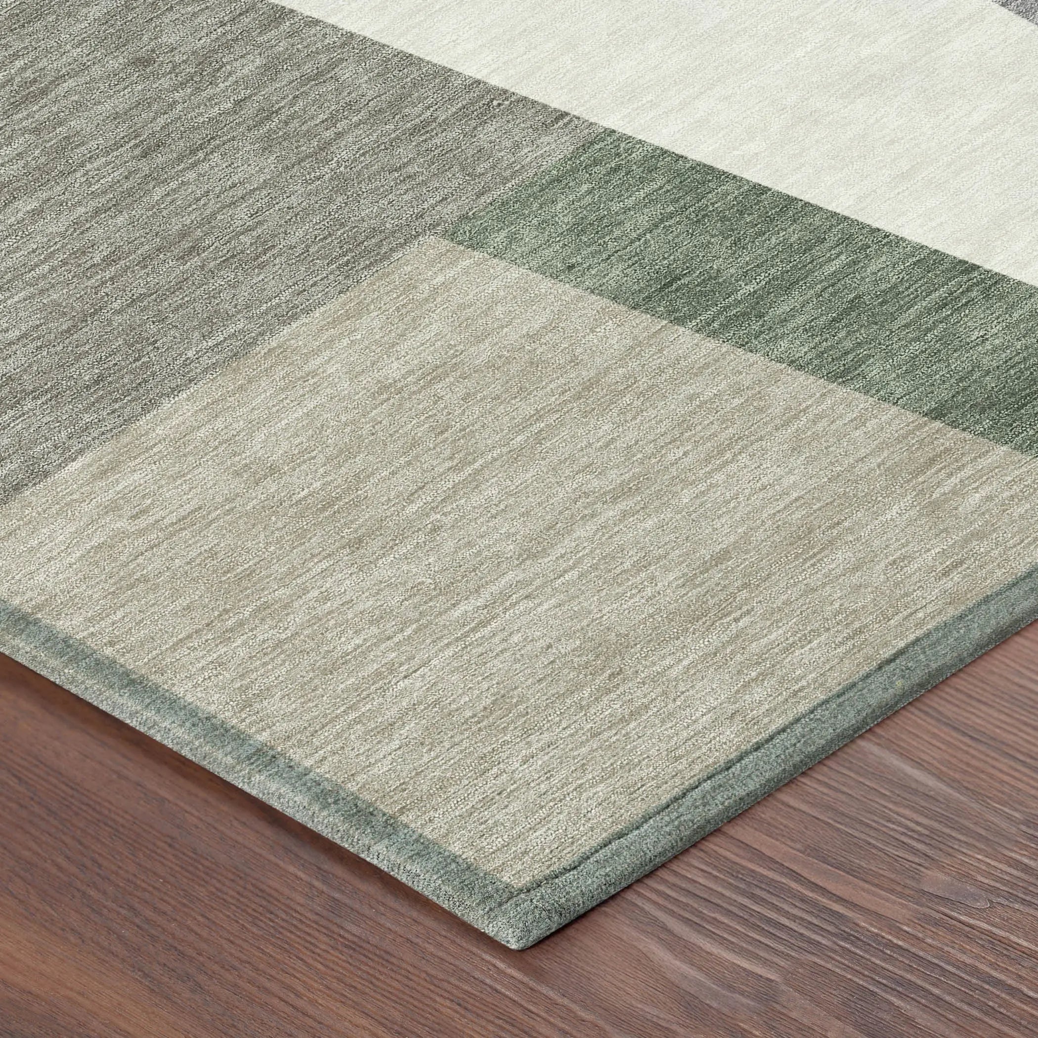 10' X 14' Taupe And Olive Green Geometric Washable Indoor Outdoor Area Rug Homeroots Outdoor