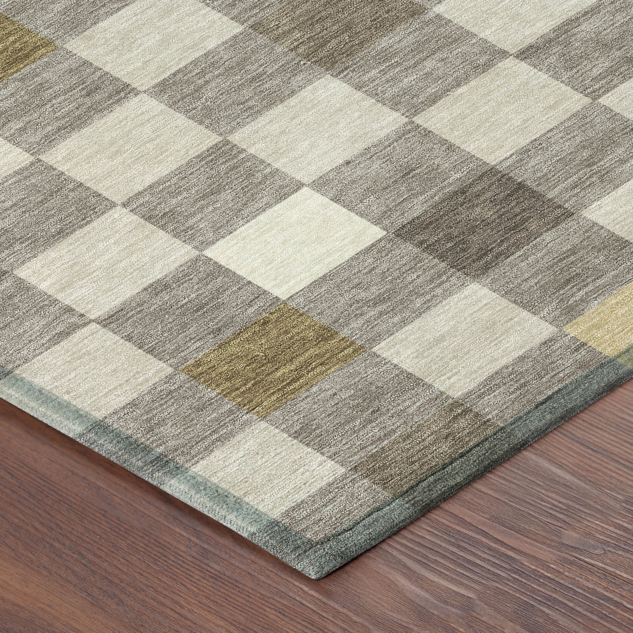 10' X 14' Taupe And Teal Blue Geometric Washable Indoor Outdoor Area Rug Homeroots Outdoor