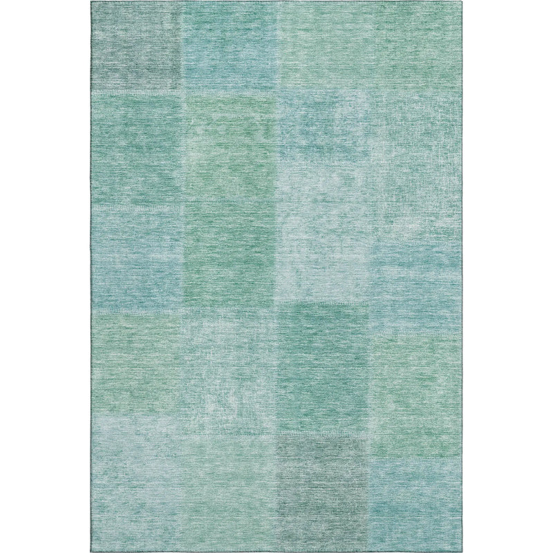 10' X 14' Teal And Ivory Patchwork Washable Area Rug With UV Protection Homeroots Home Decor