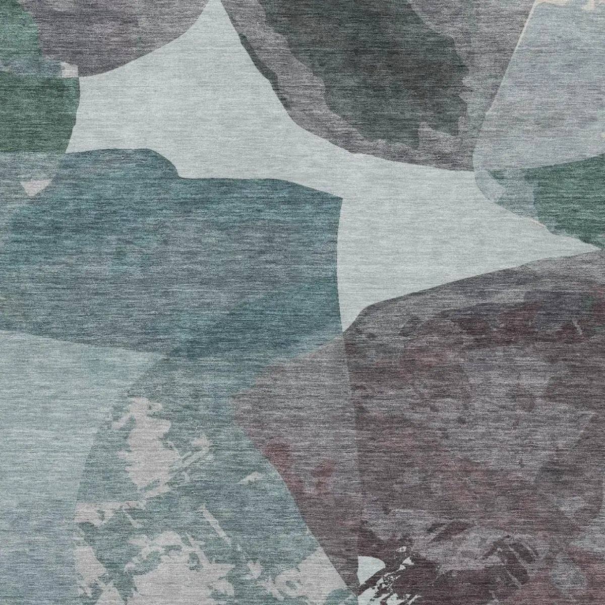 10' X 14' Teal Blue And Graphite Abstract Washable Indoor Outdoor Area Rug Homeroots Outdoor