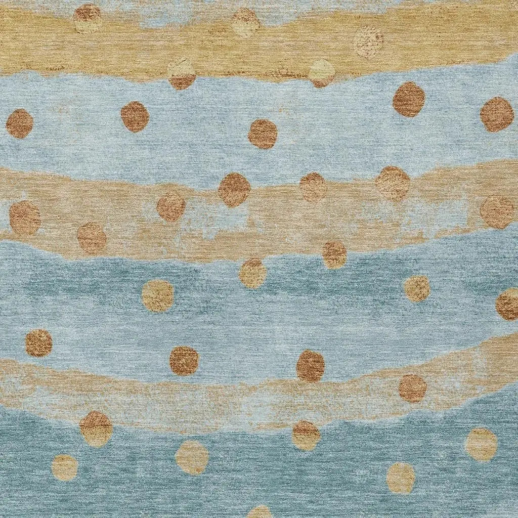 10' X 14' Teal Blue And Graphite Striped Washable Indoor Outdoor Area Rug Homeroots Outdoor