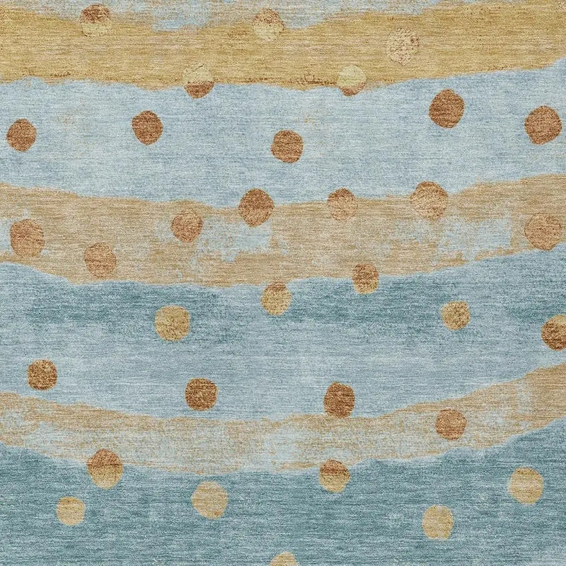 10' X 14' Teal Blue And Graphite Striped Washable Indoor Outdoor Area Rug Homeroots Outdoor