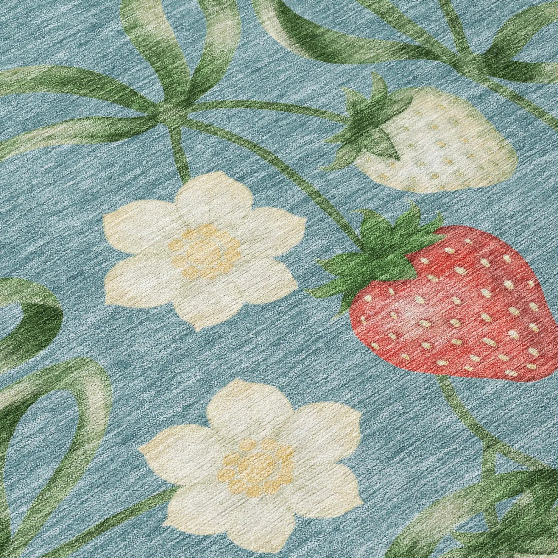 10' X 14' Teal Blue And Green Floral Washable Indoor Outdoor Area Rug Homeroots Outdoor