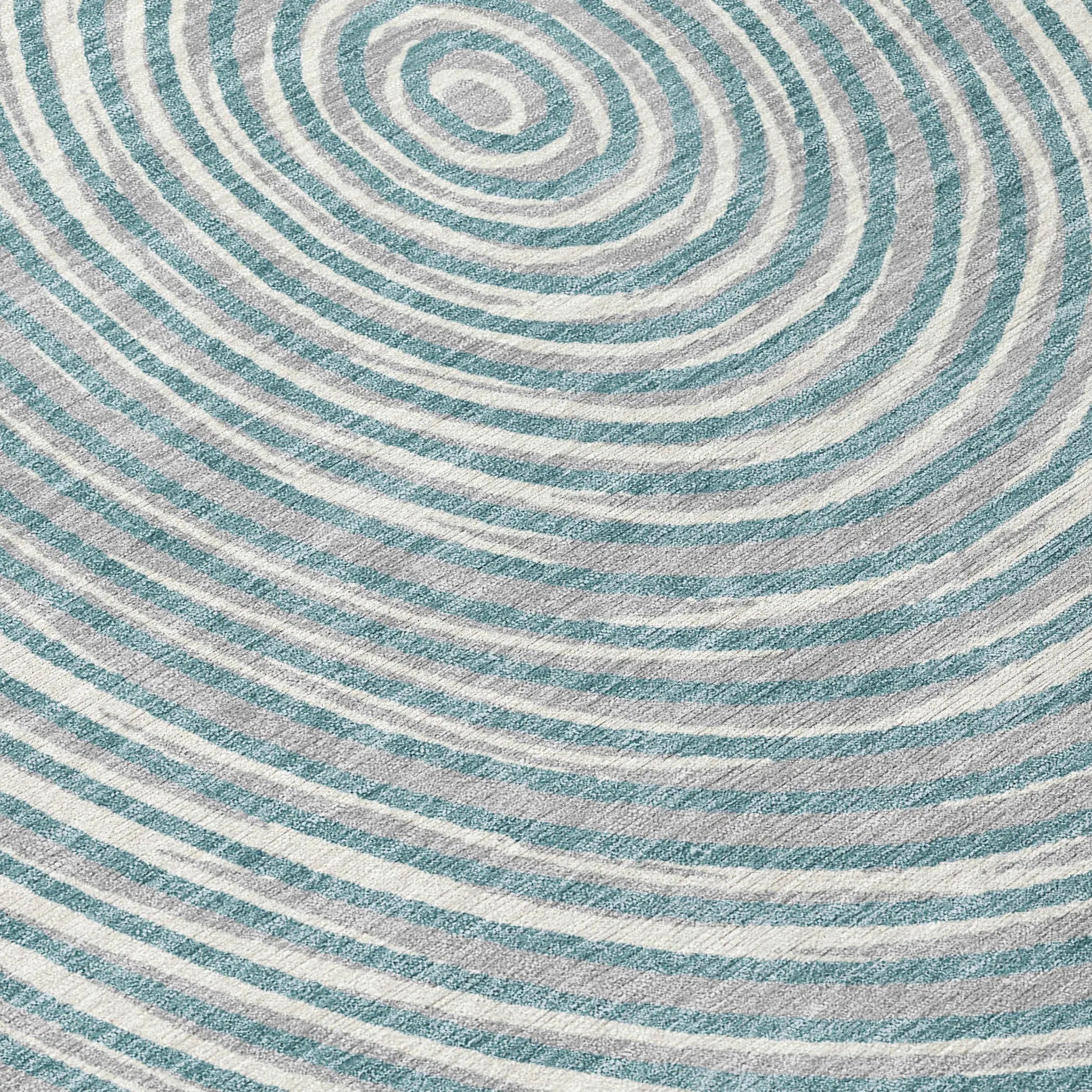 10' X 14' Teal Blue And Ivory Geometric Washable Indoor Outdoor Area Rug Homeroots Outdoor