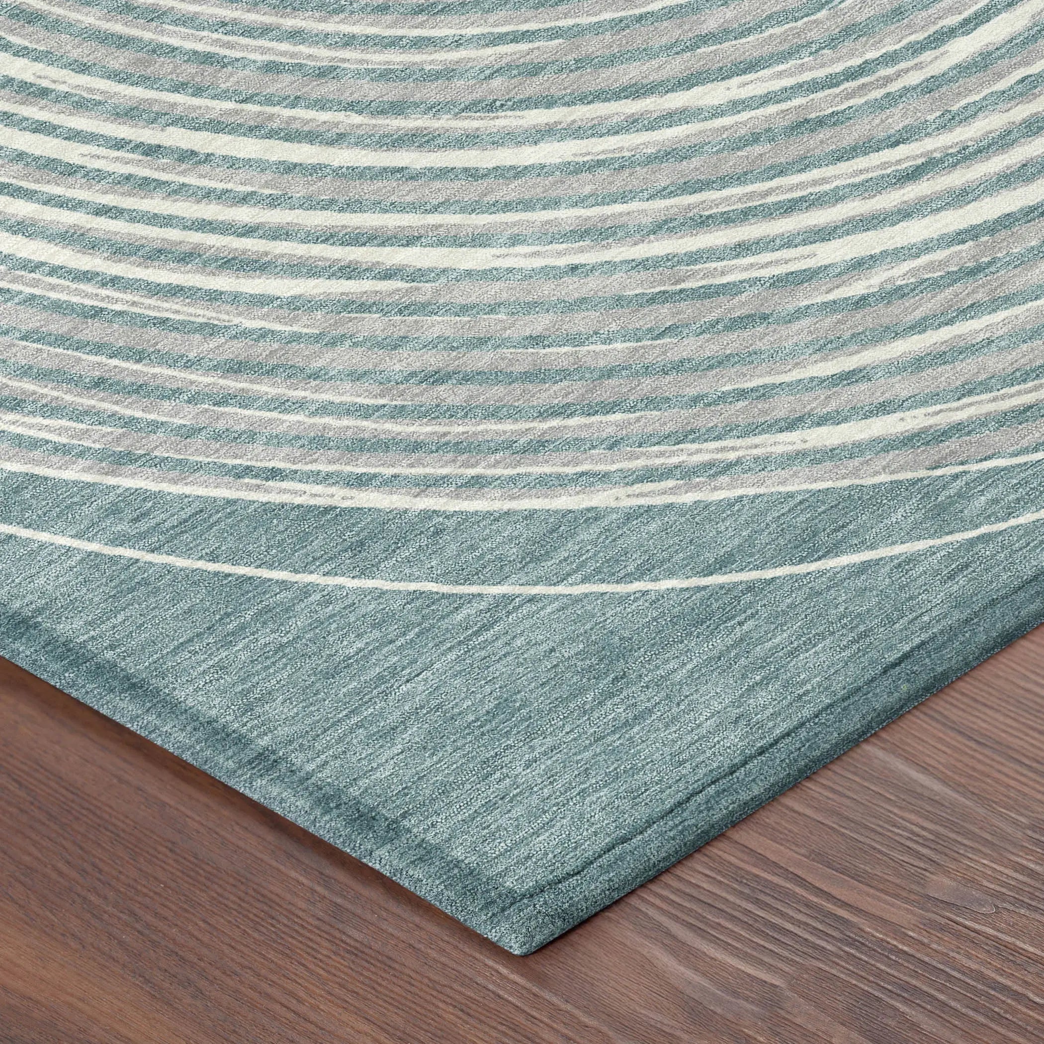 10' X 14' Teal Blue And Ivory Geometric Washable Indoor Outdoor Area Rug Homeroots Outdoor