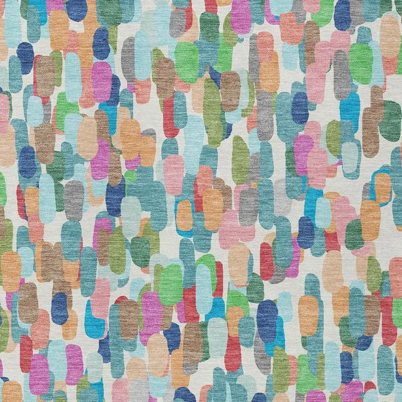 10' X 14' Teal Blue And Navy Blue Abstract Washable Indoor Outdoor Area Rug Homeroots Outdoor