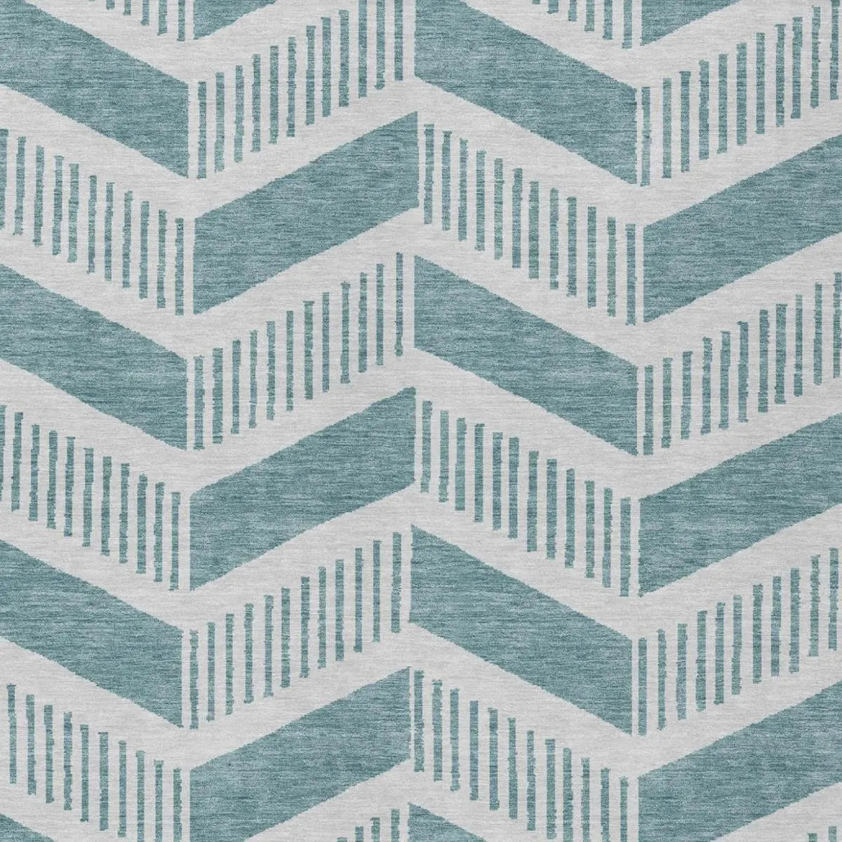 10' X 14' Teal Blue And Silver Geometric Washable Indoor Outdoor Area Rug Homeroots Outdoor