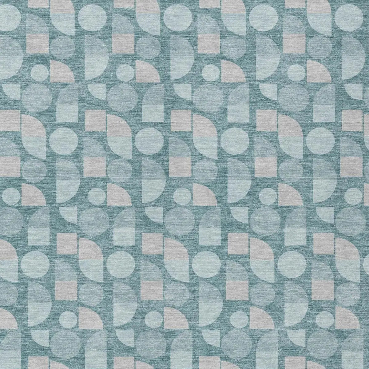 10' X 14' Teal Blue And Silver Geometric Washable Indoor Outdoor Area Rug Homeroots Outdoor