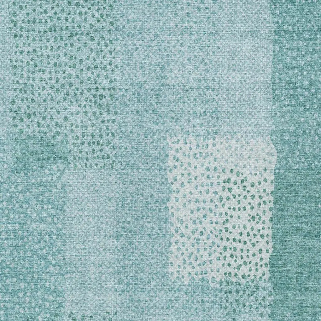 10' X 14' Turquoise And Teal Blue Abstract Washable Indoor Outdoor Area Rug Homeroots Outdoor