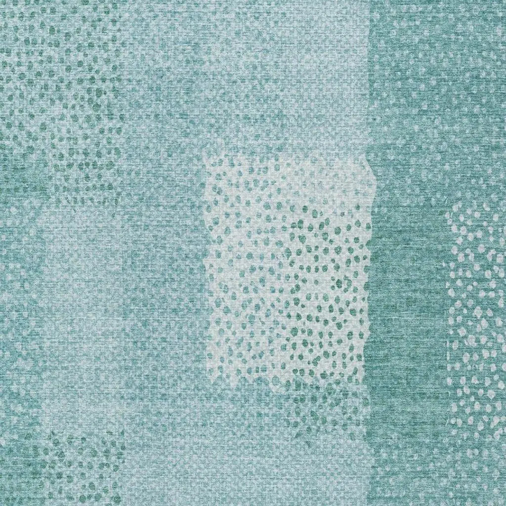 10' X 14' Turquoise And Teal Blue Abstract Washable Indoor Outdoor Area Rug Homeroots Outdoor