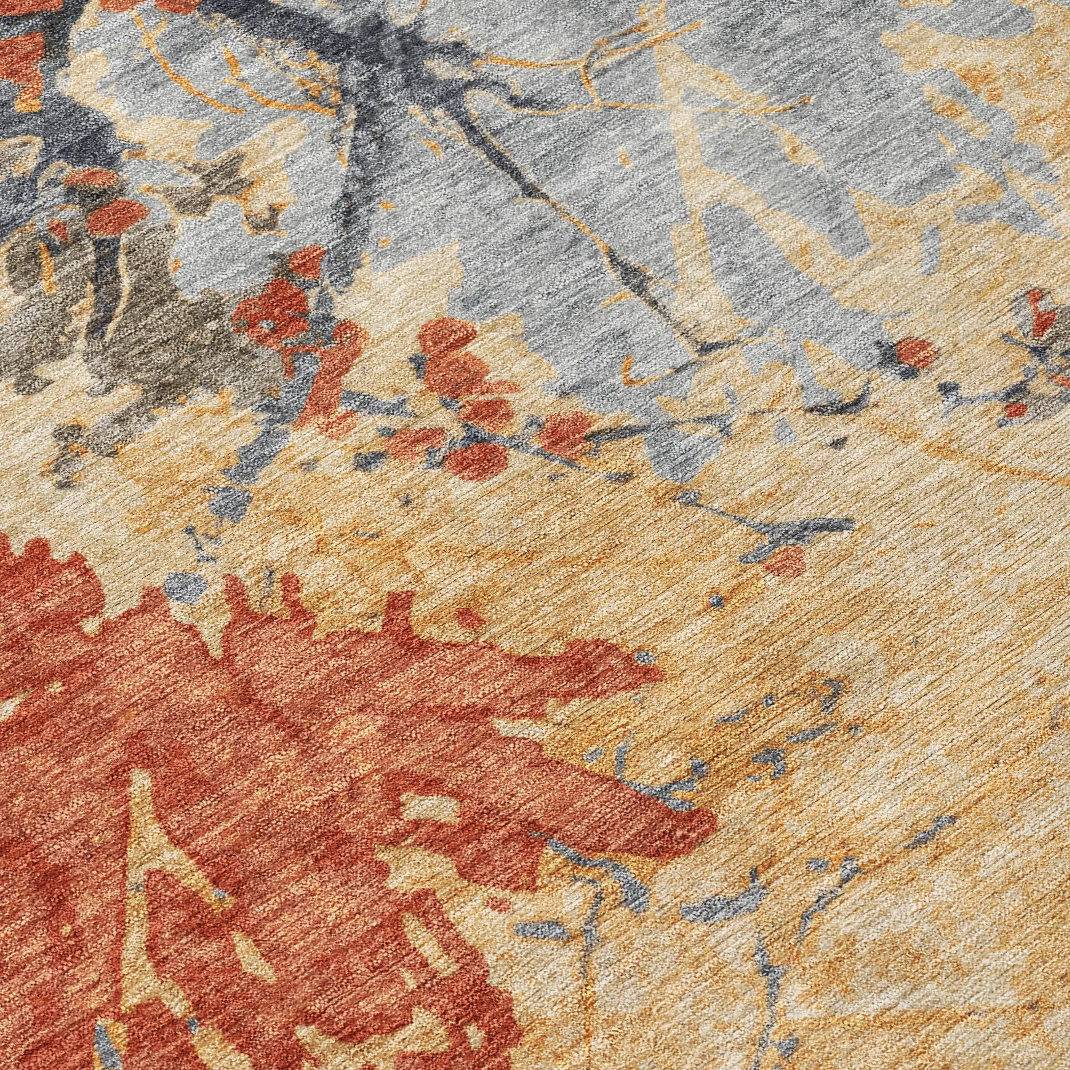 10' X 14' Wheat And Beige Abstract Washable Indoor Outdoor Area Rug Homeroots Outdoor