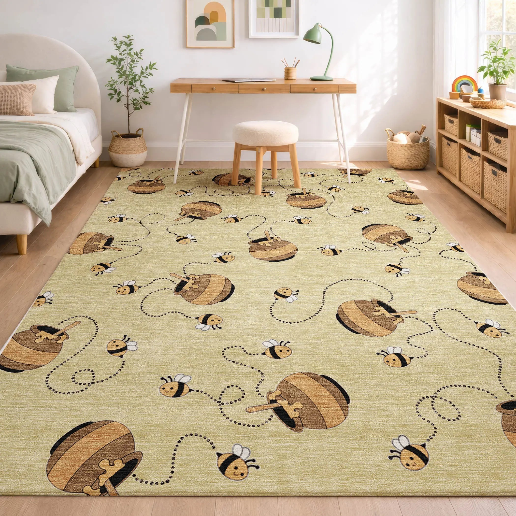 10' X 14' Wheat And Ivory Geometric Washable Indoor Outdoor Area Rug Homeroots Outdoor