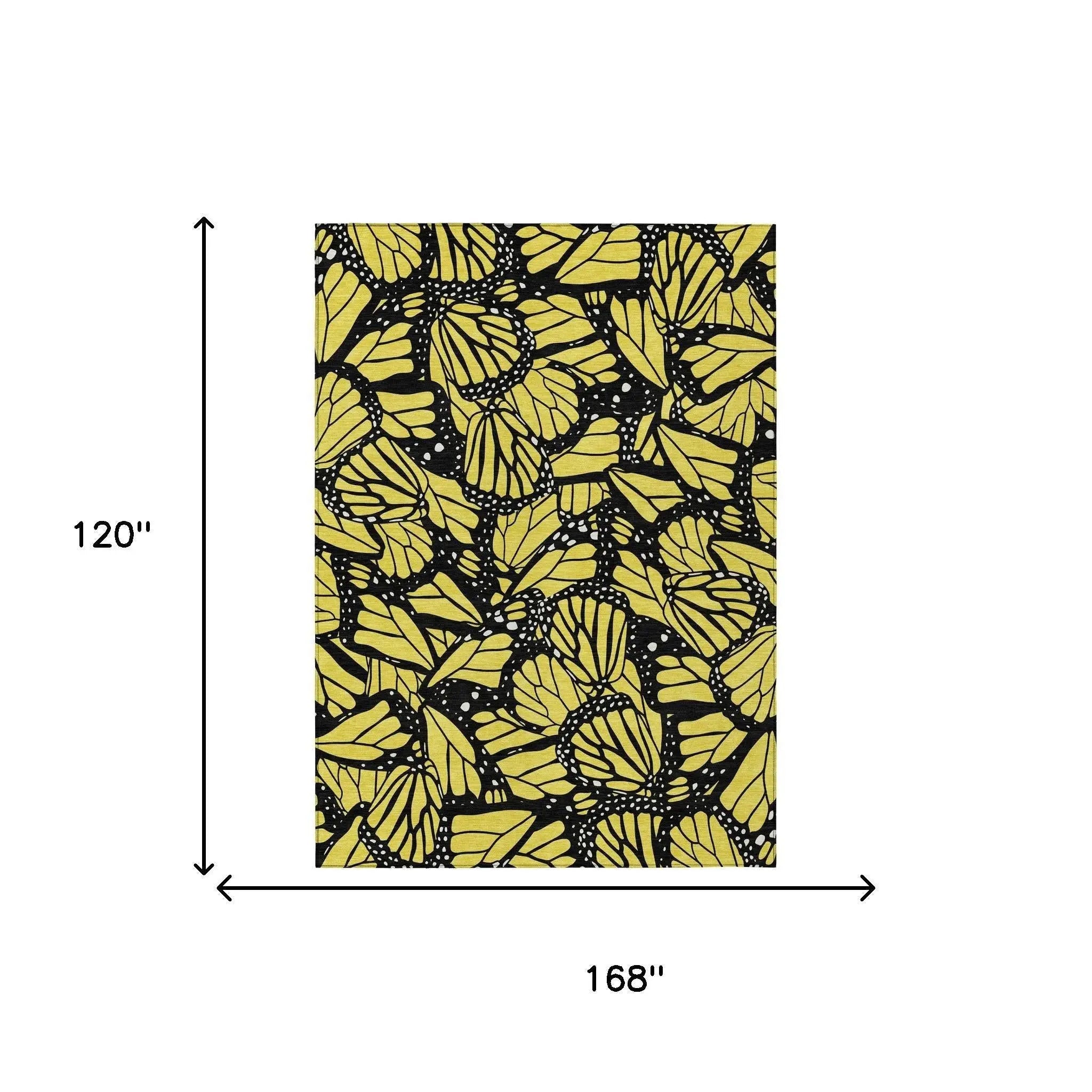10' X 14' Yellow And Gold Animal Print Washable Indoor Outdoor Area Rug Homeroots Outdoor