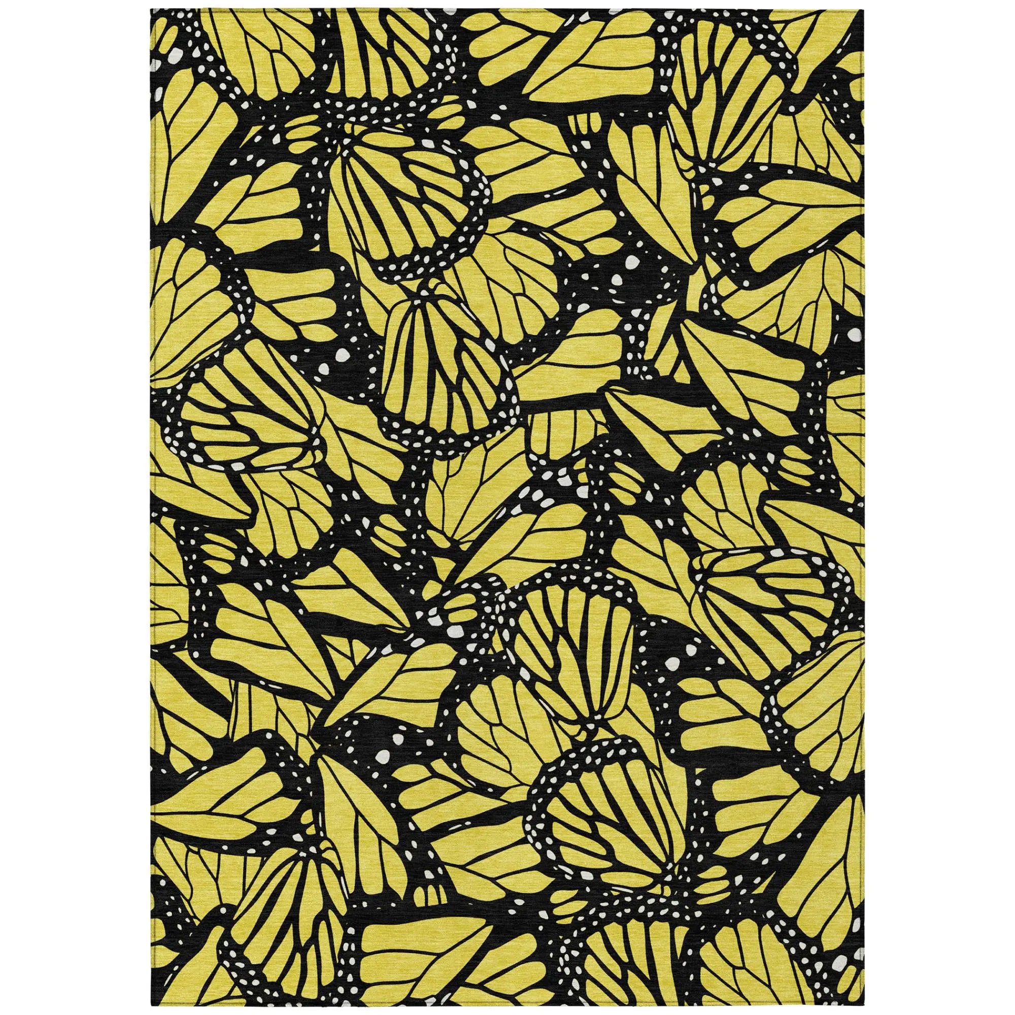 10' X 14' Yellow And Gold Animal Print Washable Indoor Outdoor Area Rug Homeroots Outdoor