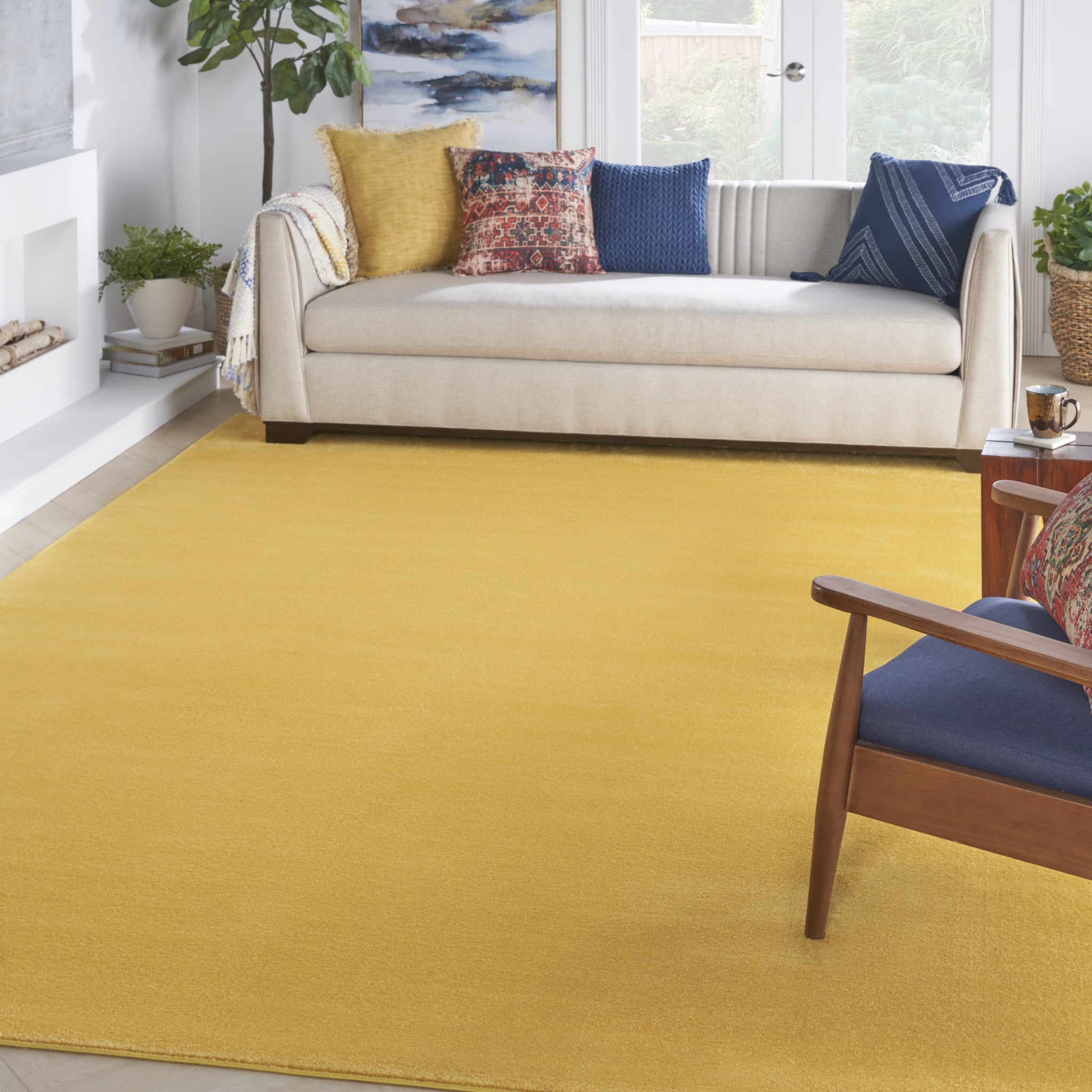 10' X 14' Yellow Indoor Outdoor Area Rug - GreatEagleInc
