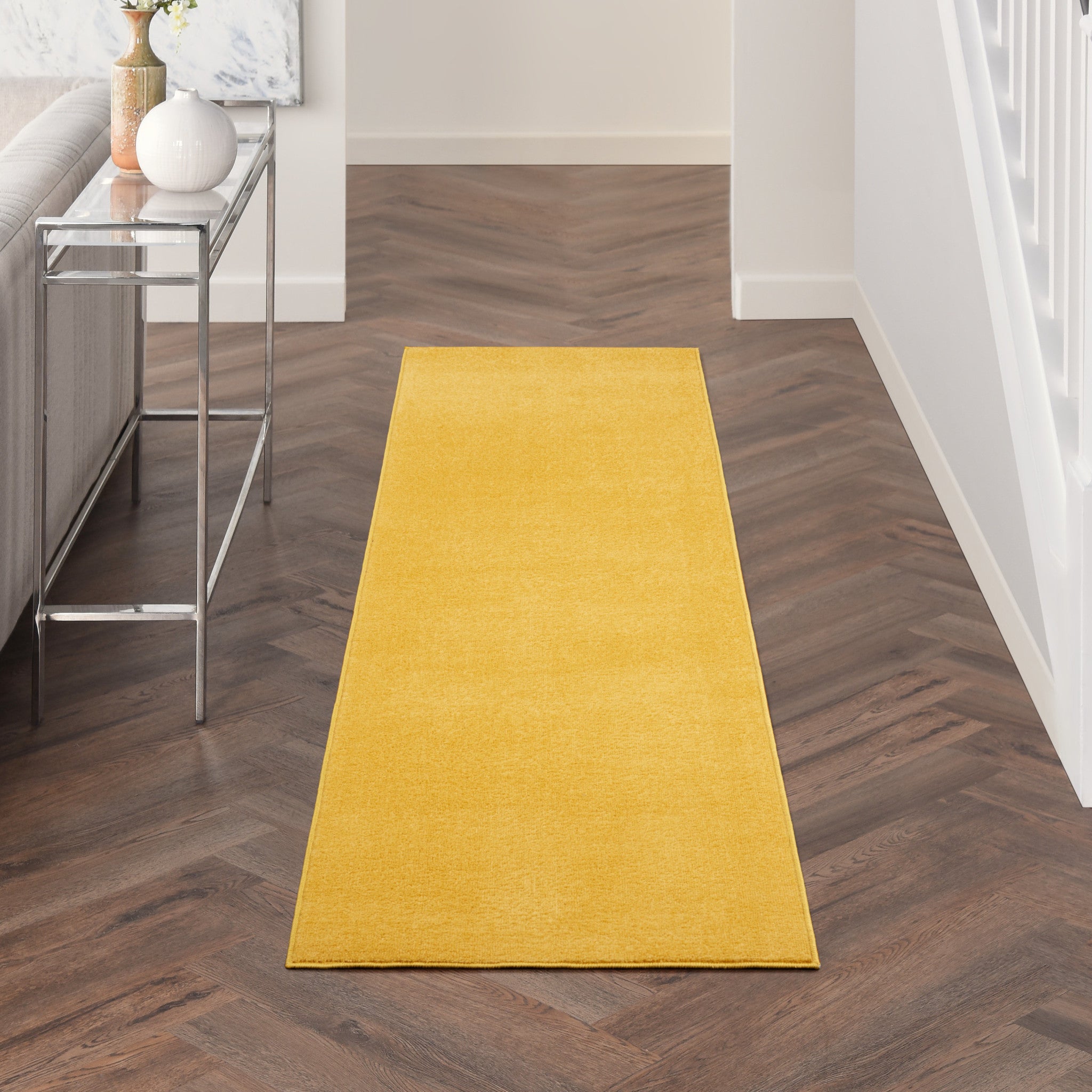 10' Yellow Indoor Outdoor Runner Rug - GreatEagleInc