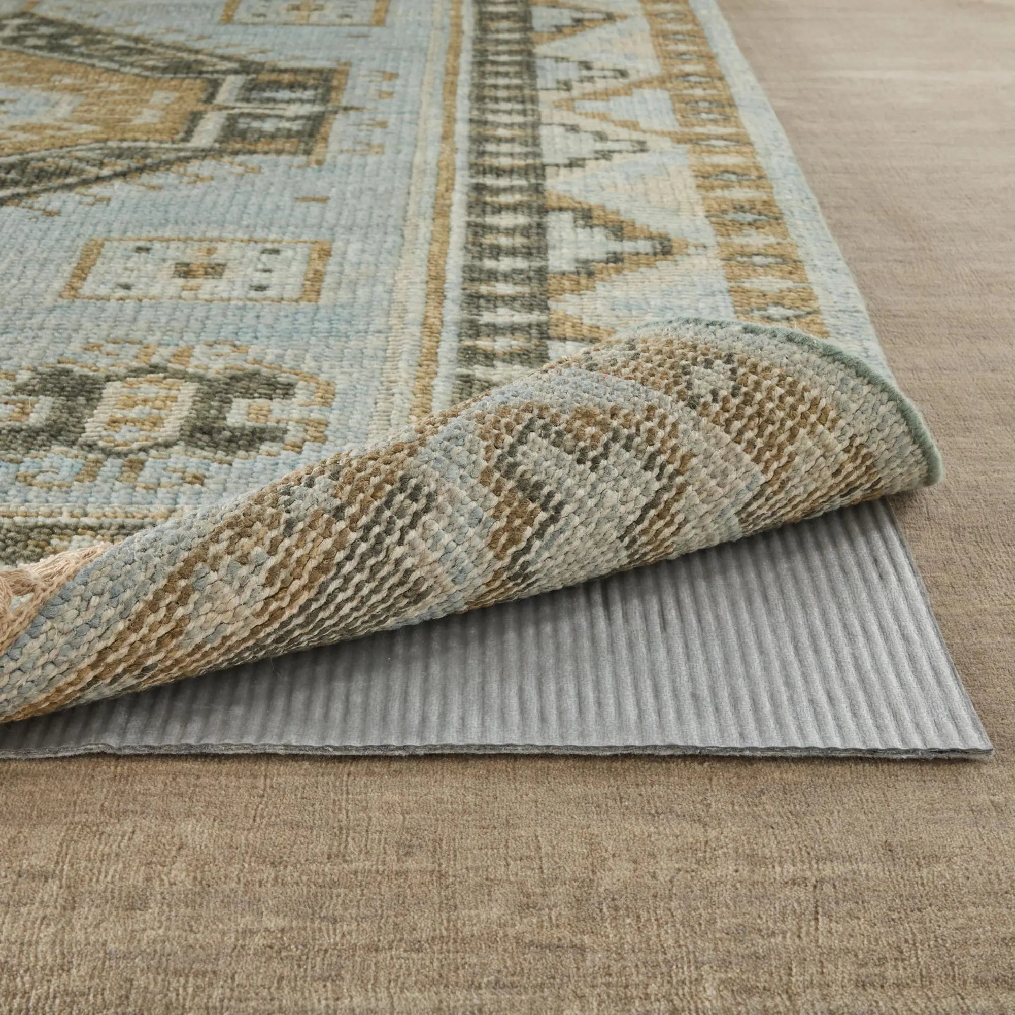 10' x 14' Gray And Black Non Slip Rug Pad Homeroots Home Decor