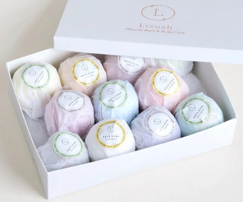 11 Bath Bombs Gift Box + one Free Bomb to make 12 !! Lizush