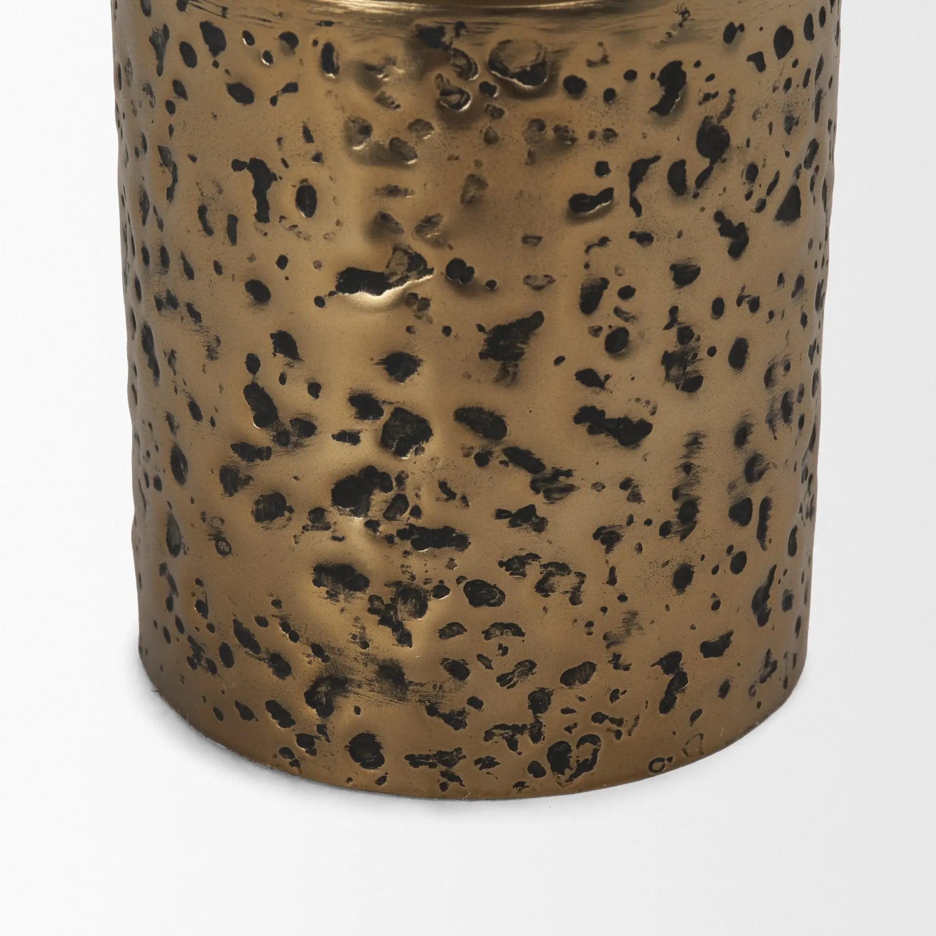 11" Antiqued Gold Metal Tabletop Votive Candle Holder Homeroots Home Decor