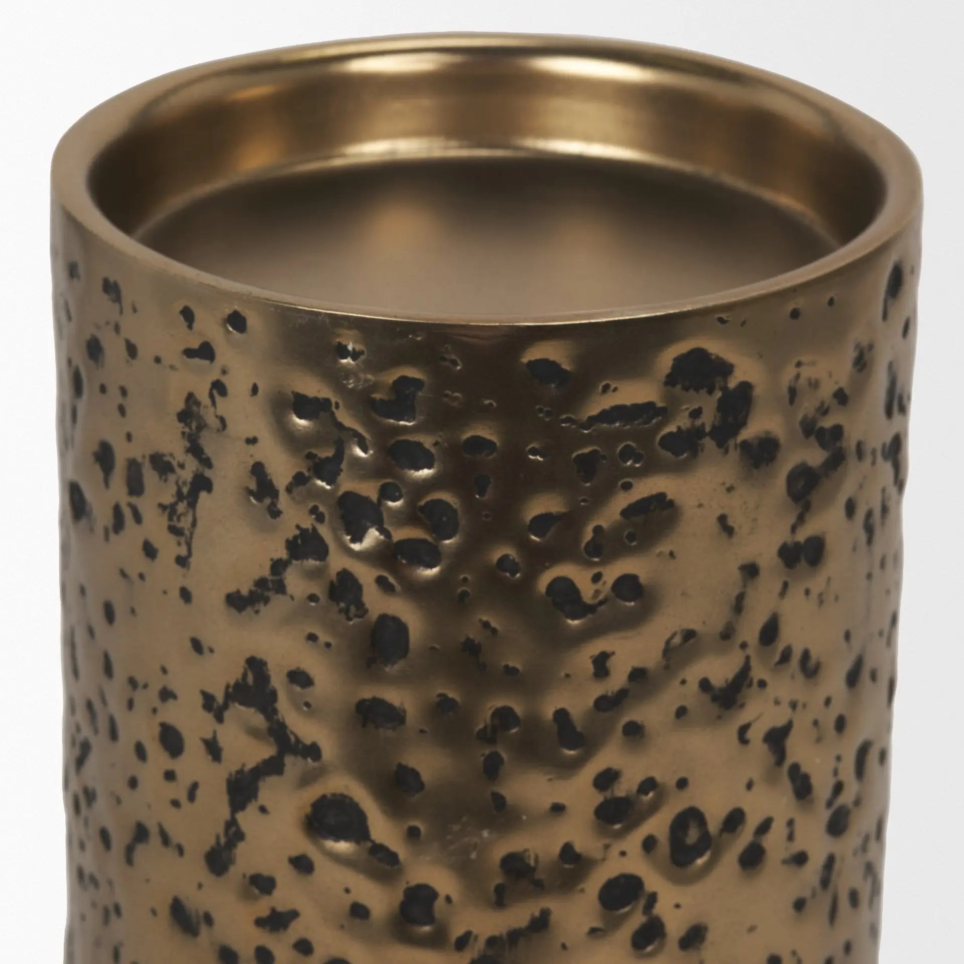 11" Antiqued Gold Metal Tabletop Votive Candle Holder Homeroots Home Decor