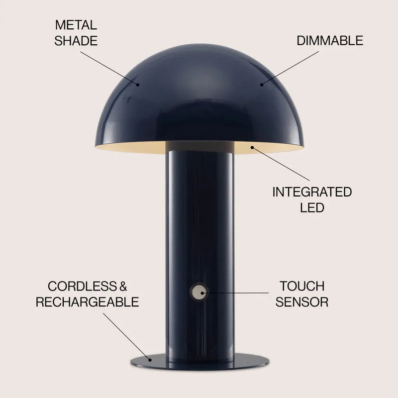11" Blue Novelty USB Table Lamp With Globe Shade Homeroots Lighting