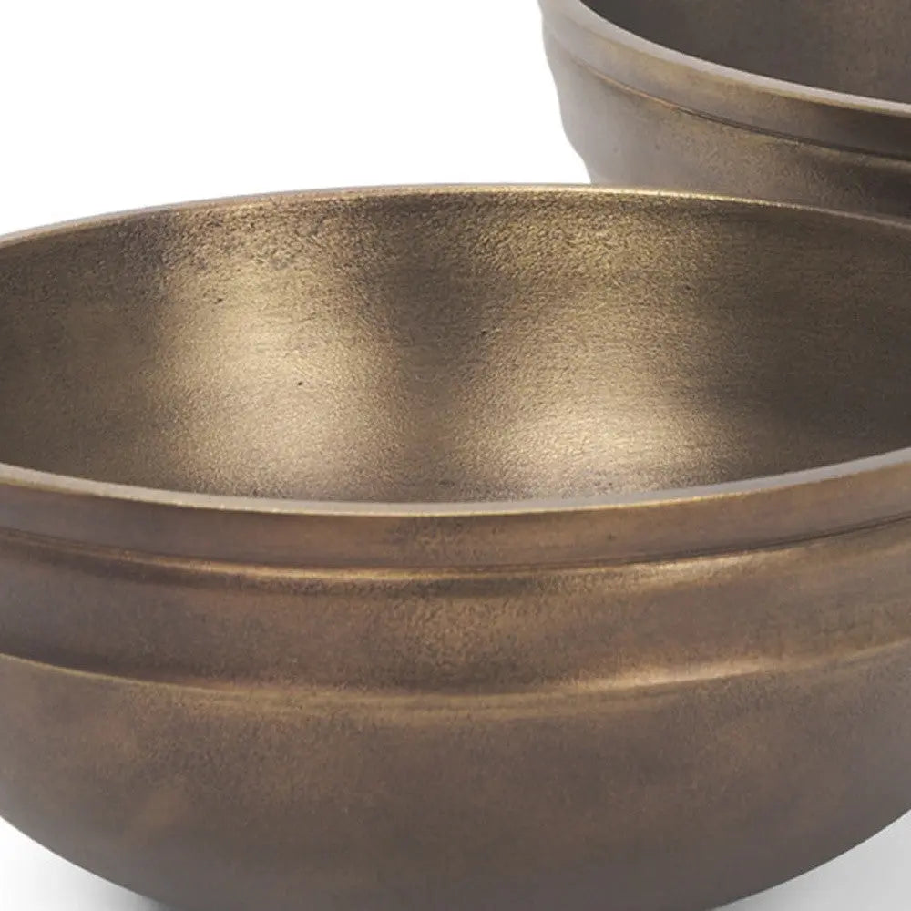 11" Brass Metal Round Centerpiece Bowl - GreatEagleInc