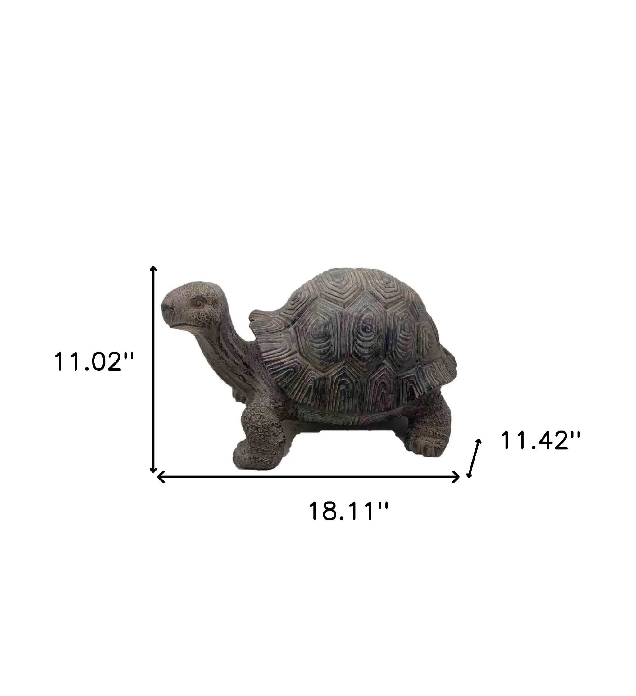 11" Dark Brown Tortoise Indoor Outdoor Statue Homeroots Outdoor