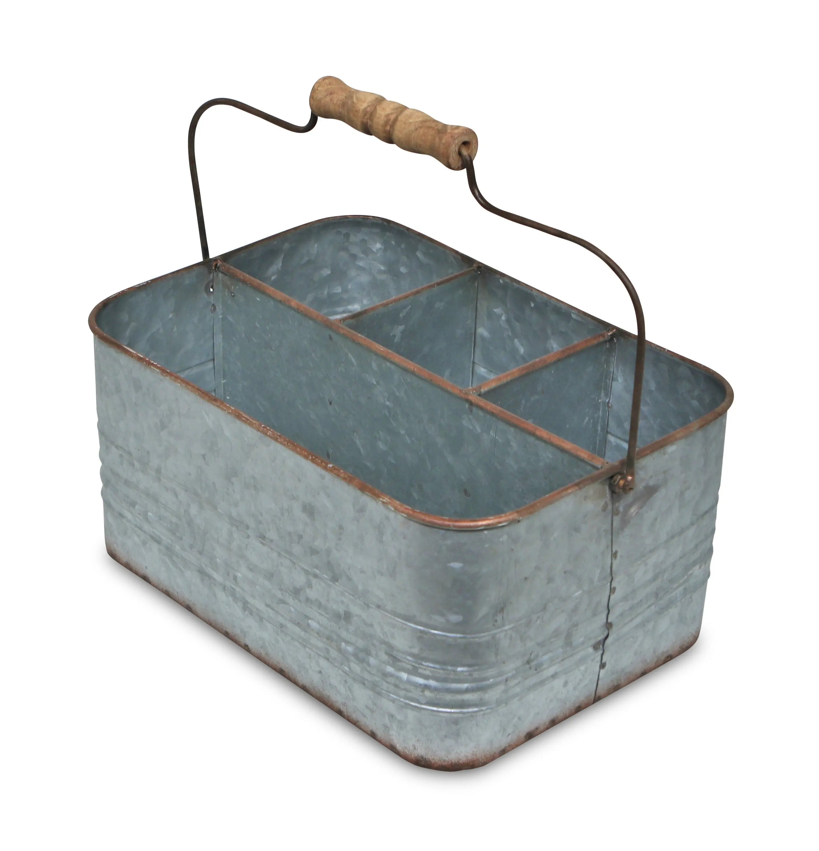 11" Gray Galvanized Metal Crate Homeroots Office