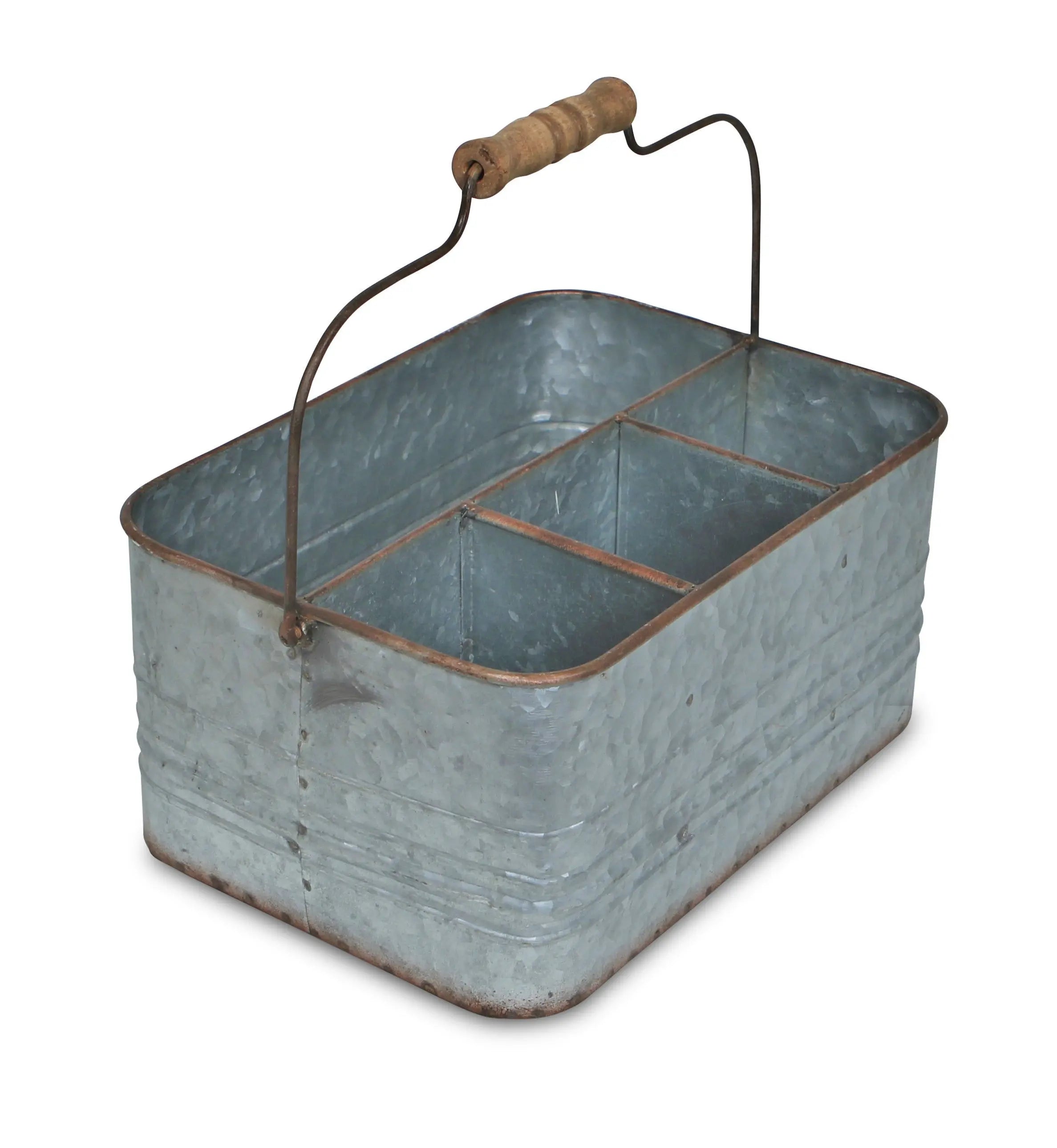 11" Gray Galvanized Metal Crate Homeroots Office