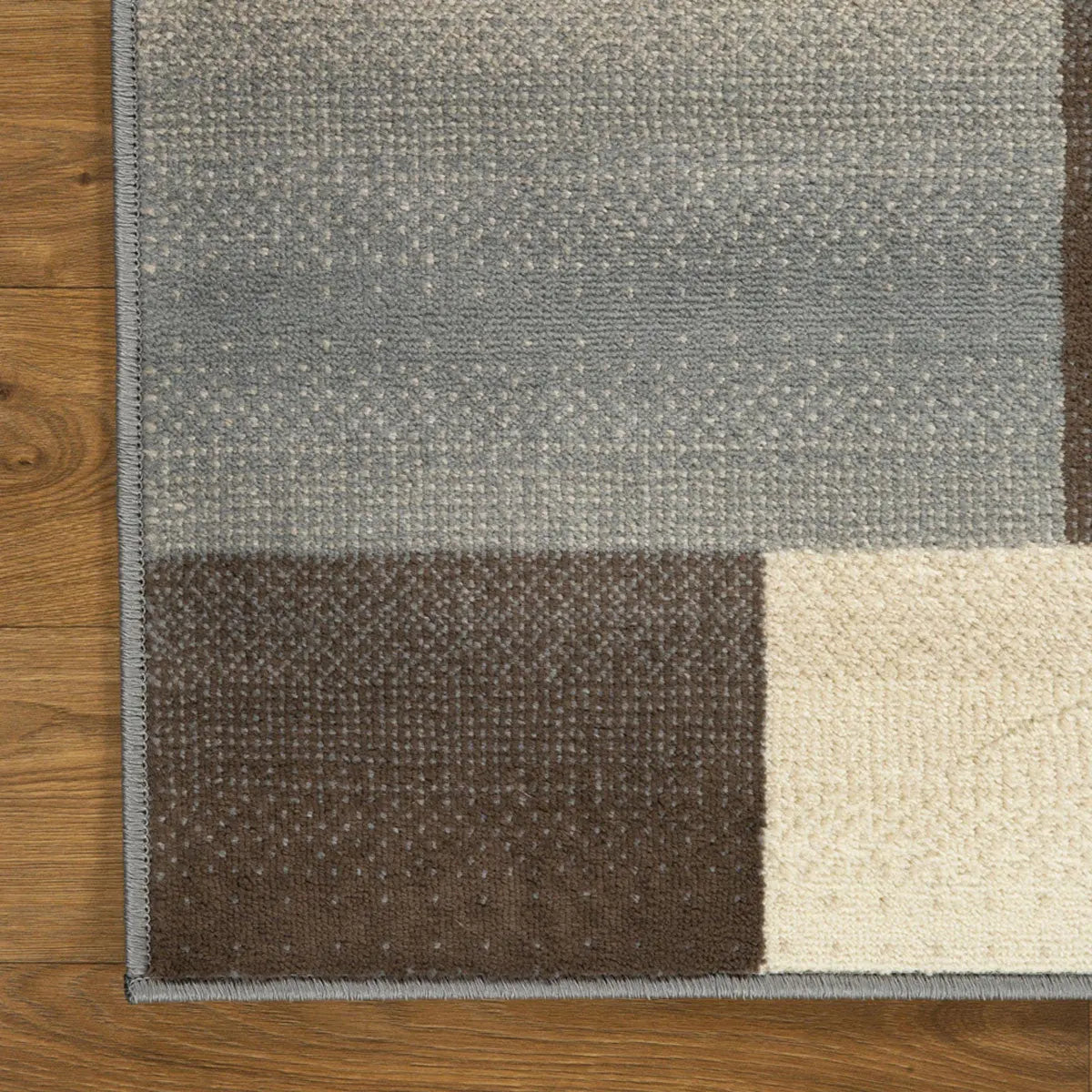 11' Gray Tan And Brown Patchwork Runner Rug Homeroots Home Decor