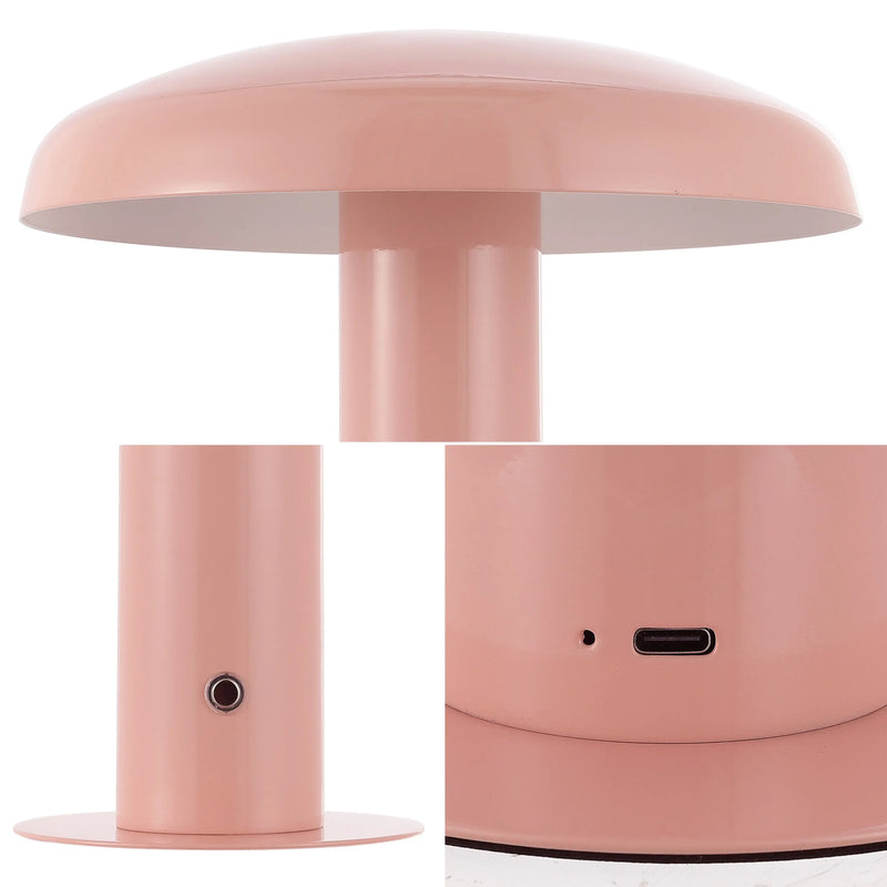 11" Pink Round USB Table Lamp With Globe Shade Homeroots Lighting