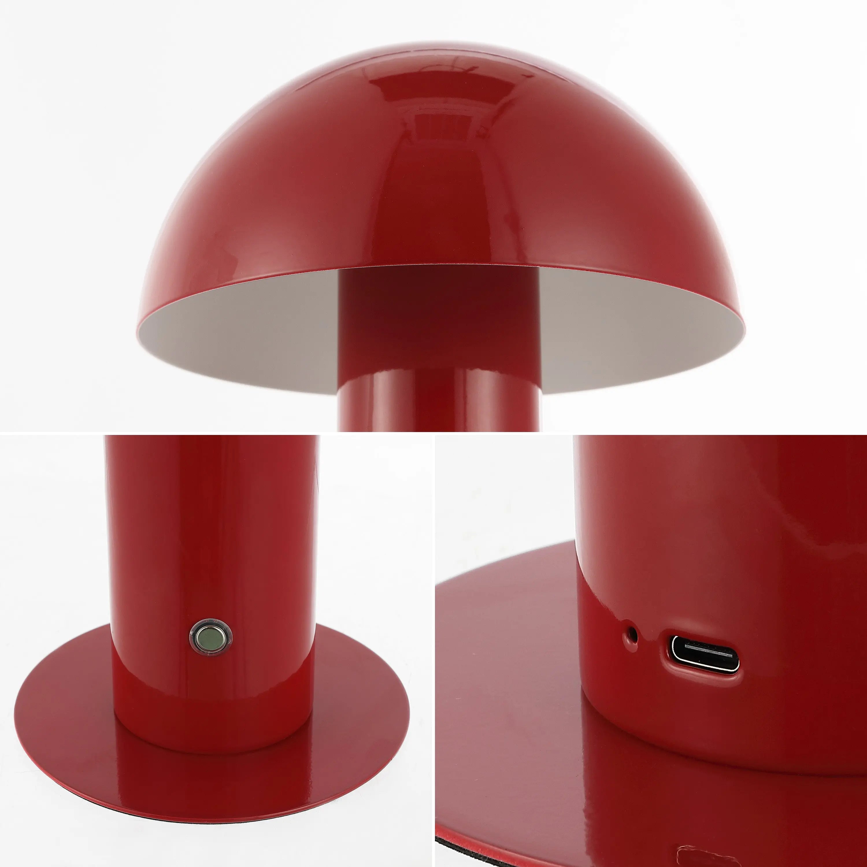 11" Red Novelty USB Table Lamp With Globe Shade Homeroots Lighting