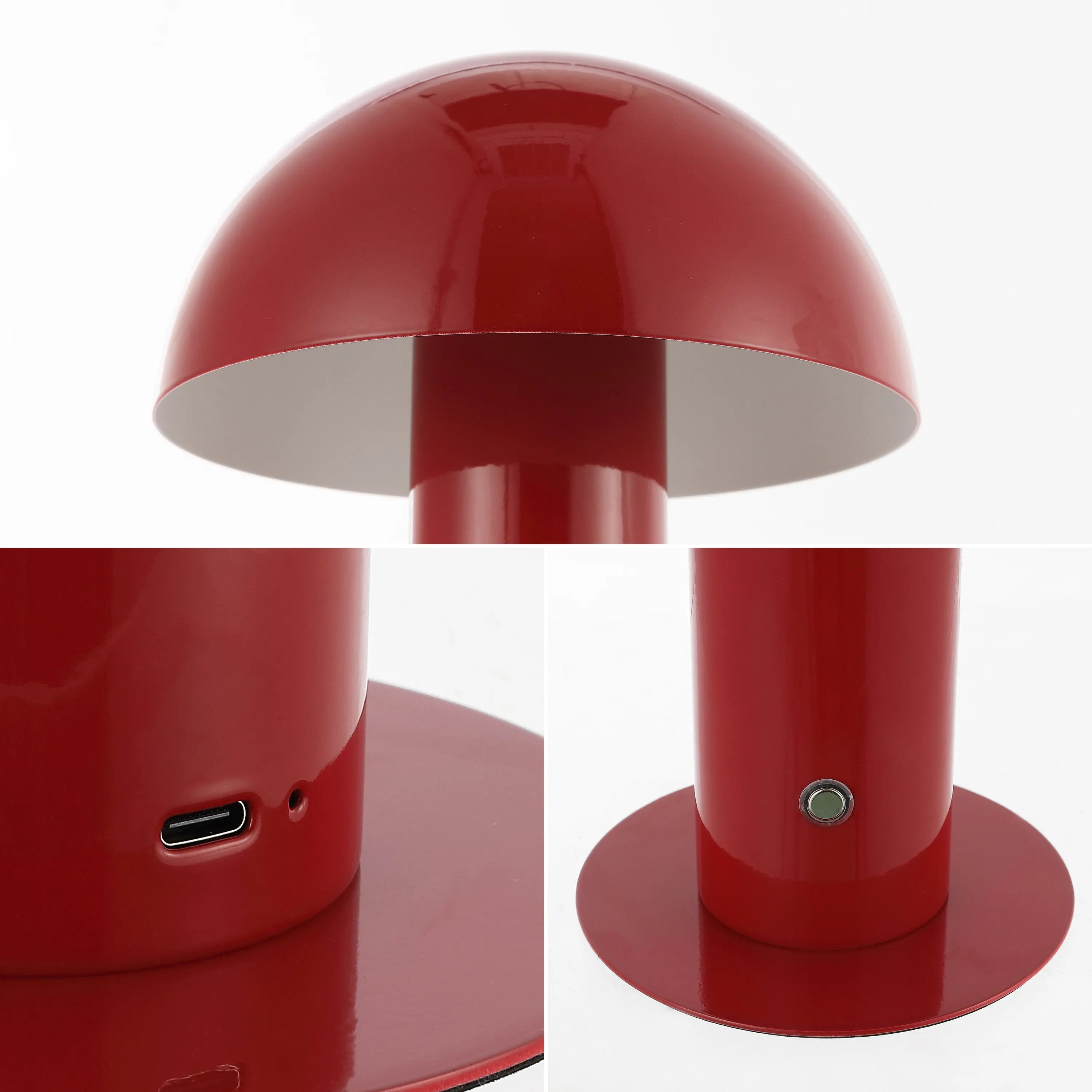 11" Red Novelty USB Table Lamp With Globe Shade Homeroots Lighting