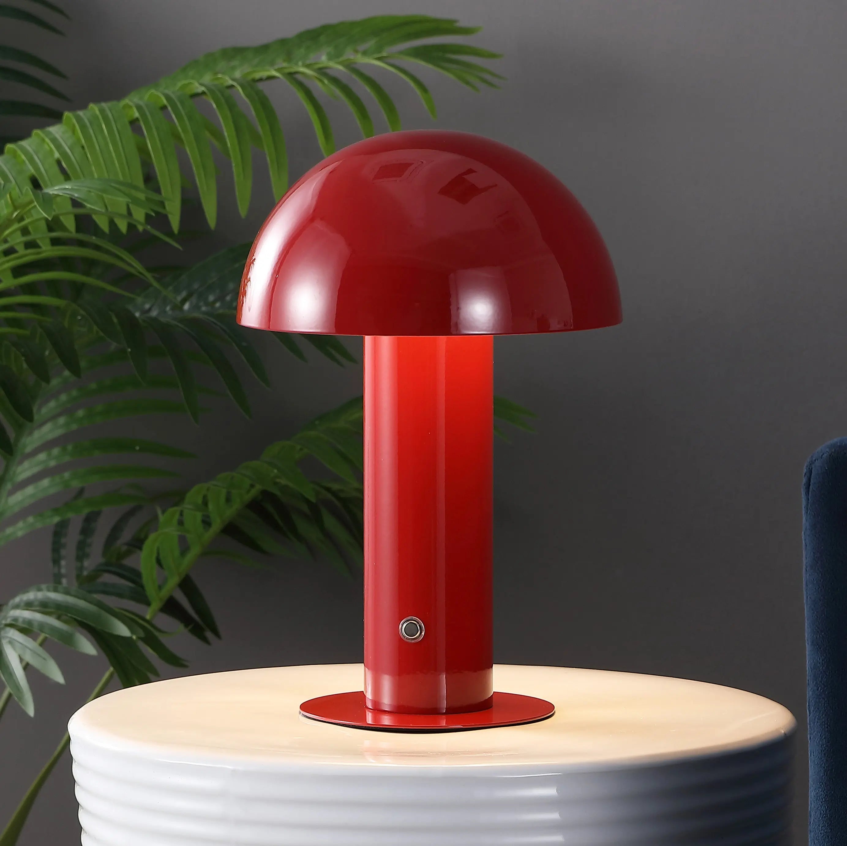 11" Red Novelty USB Table Lamp With Globe Shade Homeroots Lighting