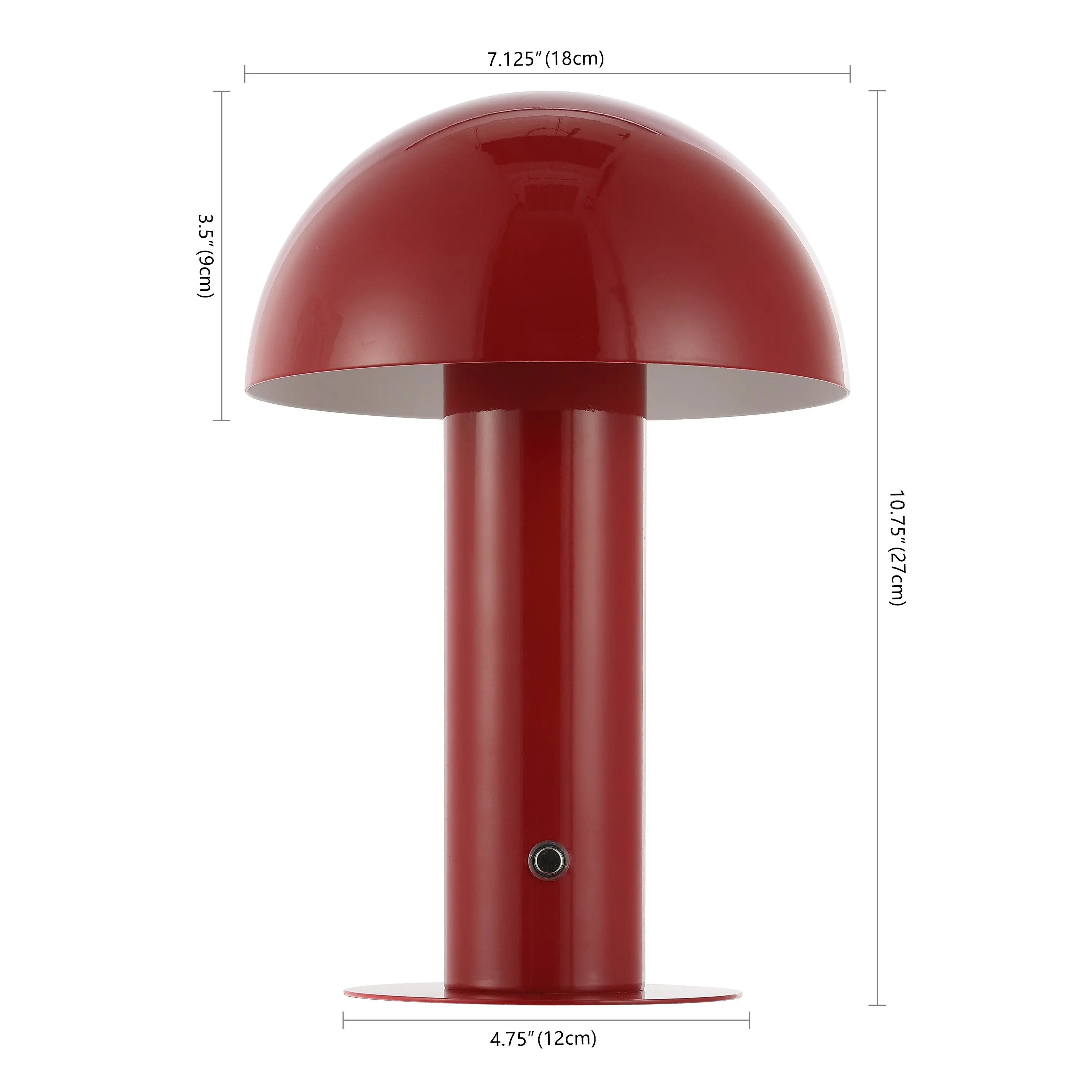11" Red Novelty USB Table Lamp With Globe Shade Homeroots Lighting