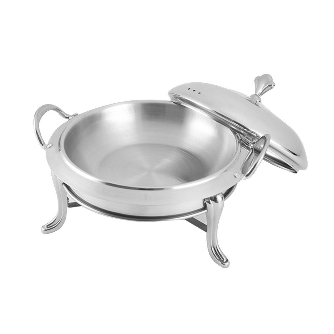 11" Silver Stainless Steel Chafing Dish With Stand Homeroots Kitchen & Dining