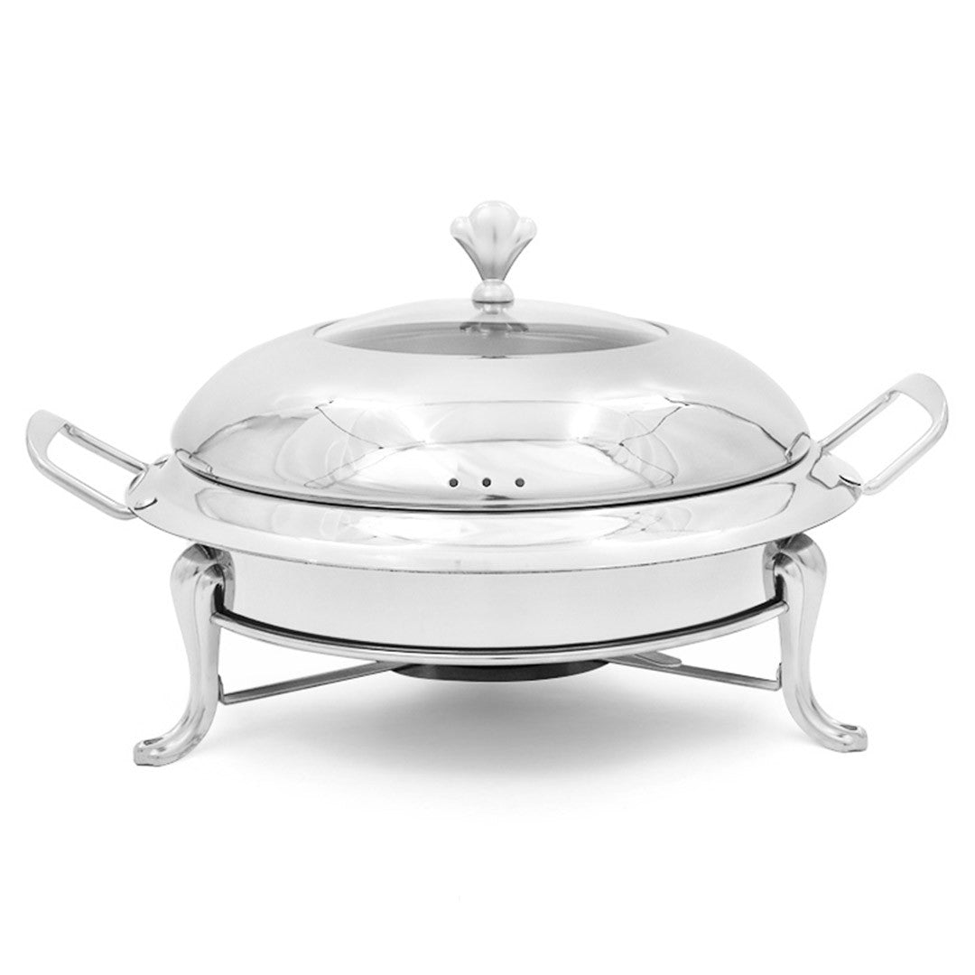 11" Silver Stainless Steel Chafing Dish With Stand Homeroots Kitchen & Dining