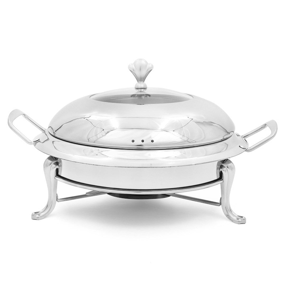 11" Silver Stainless Steel Chafing Dish With Stand Homeroots Kitchen & Dining