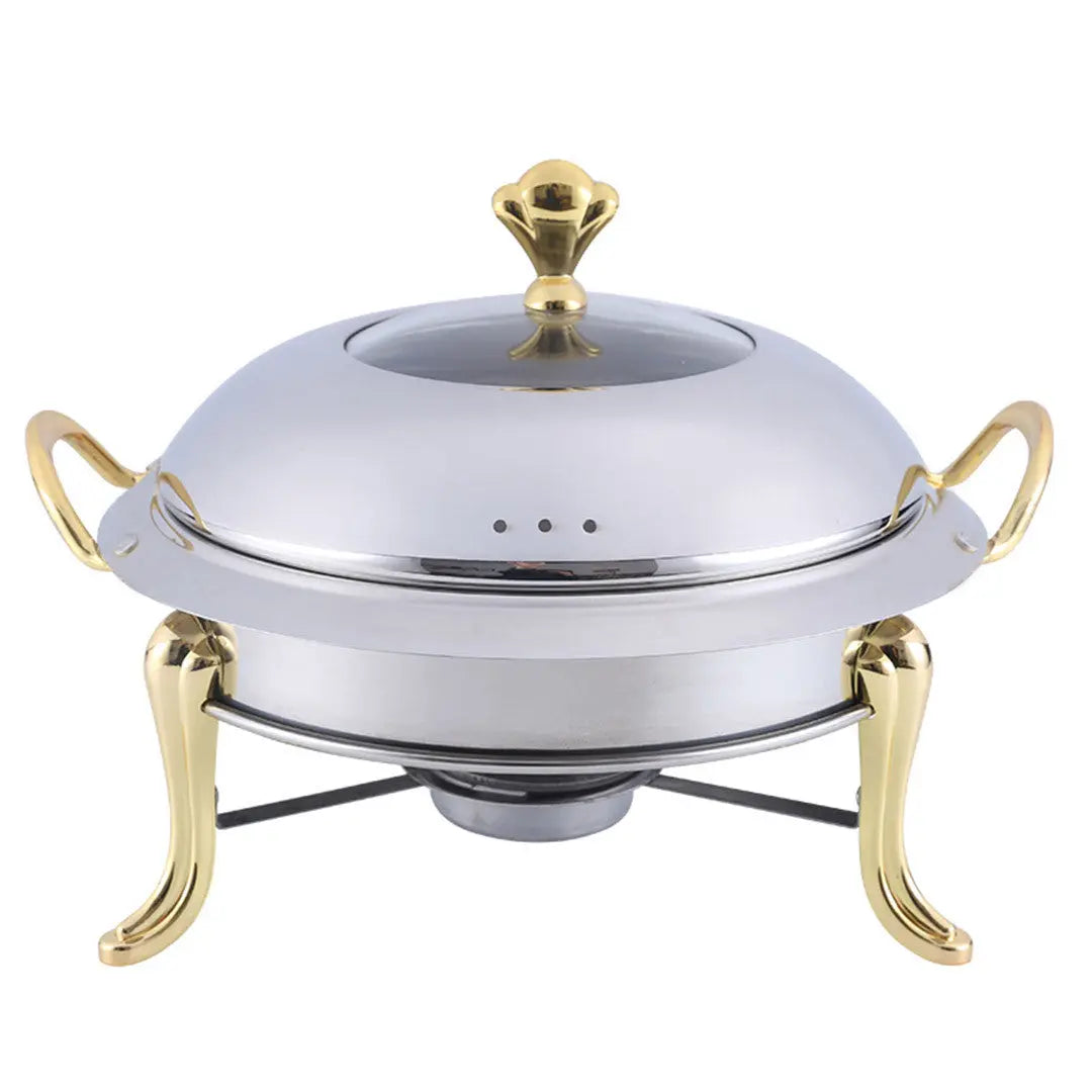 11" Silver Stainless Steel Chafing Dish With Stand Homeroots Kitchen & Dining