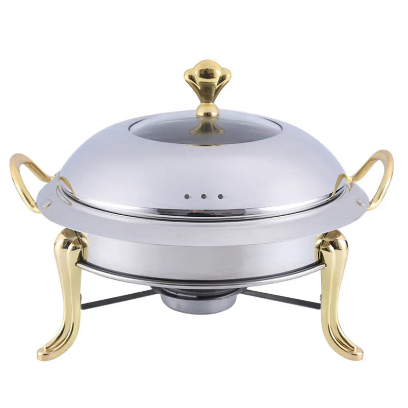 11" Silver Stainless Steel Chafing Dish With Stand Homeroots Kitchen & Dining